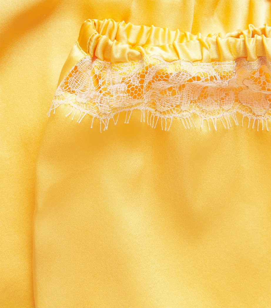 Silk Secret Garden Pyjama Shorts SUNLIT BLOOM Image 5