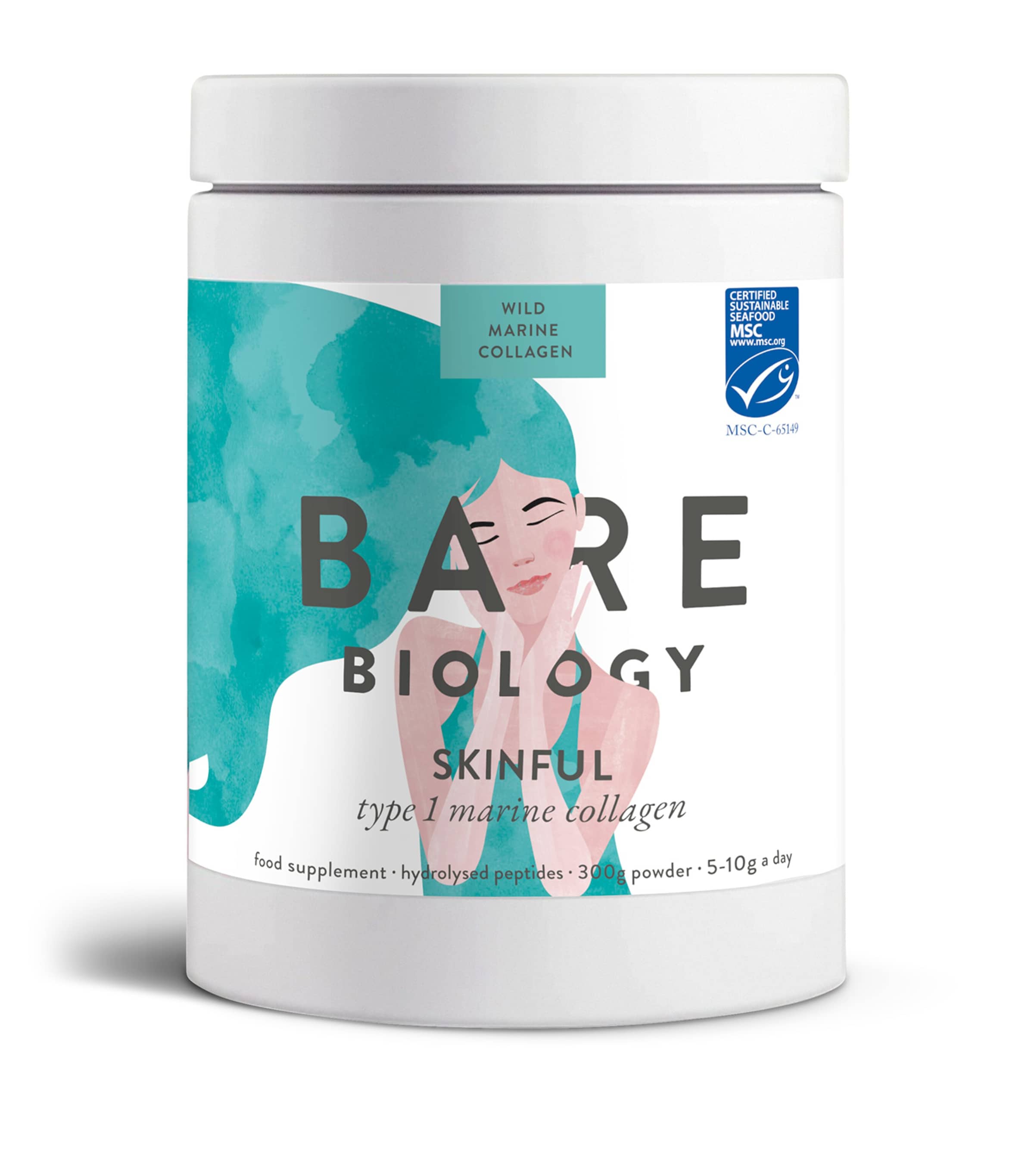 Bare Biology Skinful Marine Collagen Powder (60 Servings) Image 1