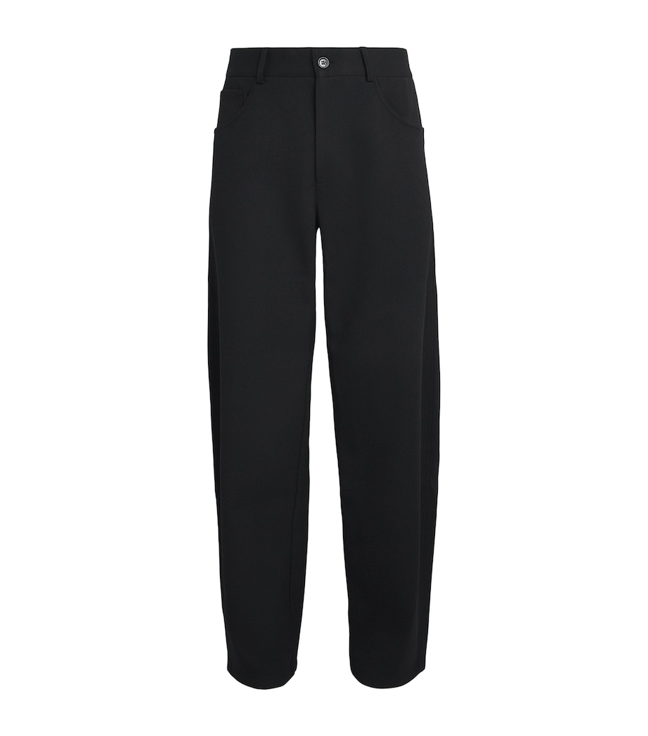 Séfr Mens Barrel-Leg Oktai Trousers Sturdy Black Twill Image 1