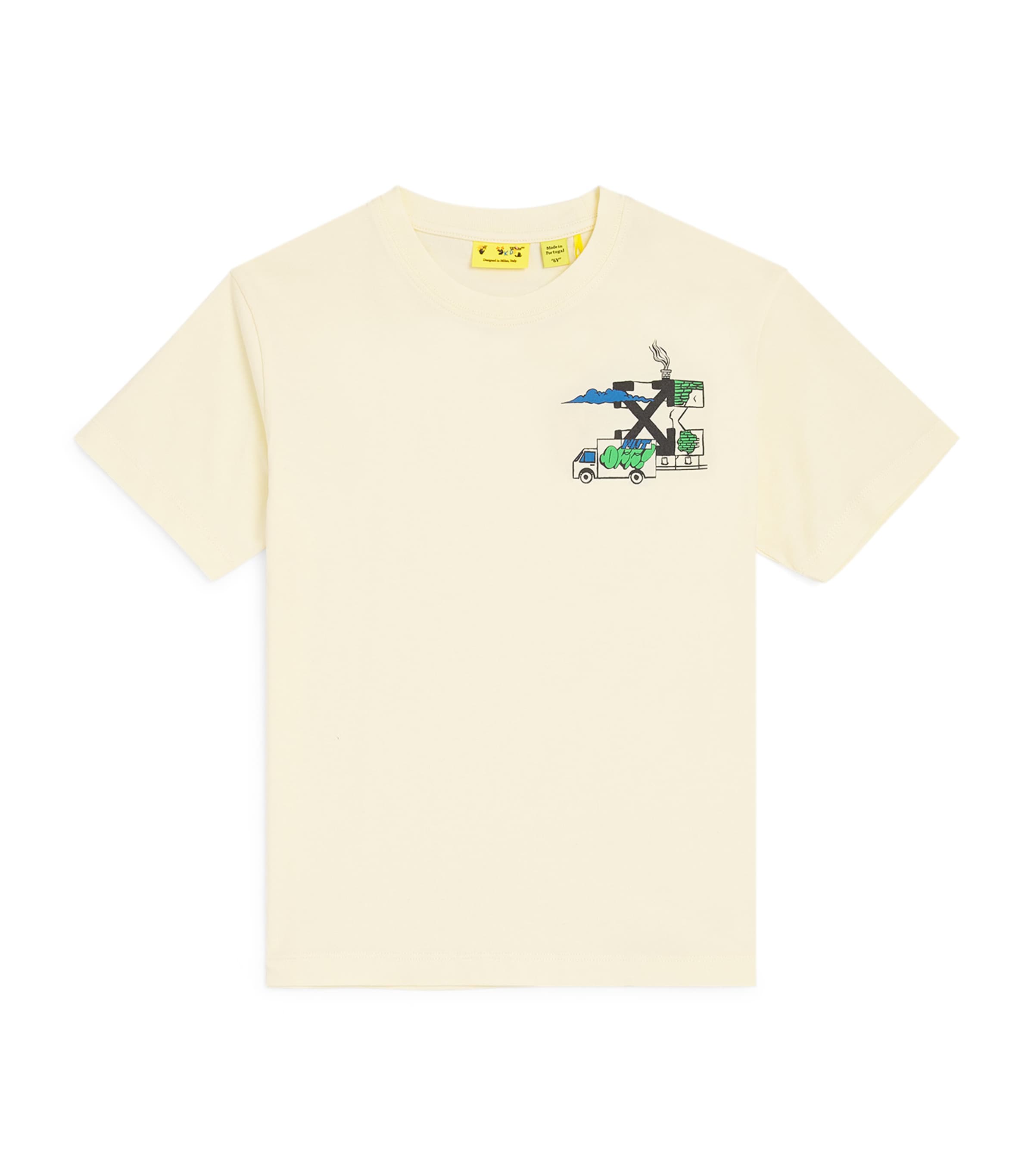 Cotton Graffiti Print T-Shirt (4-12+ Years) PEAR SORBET Image 1