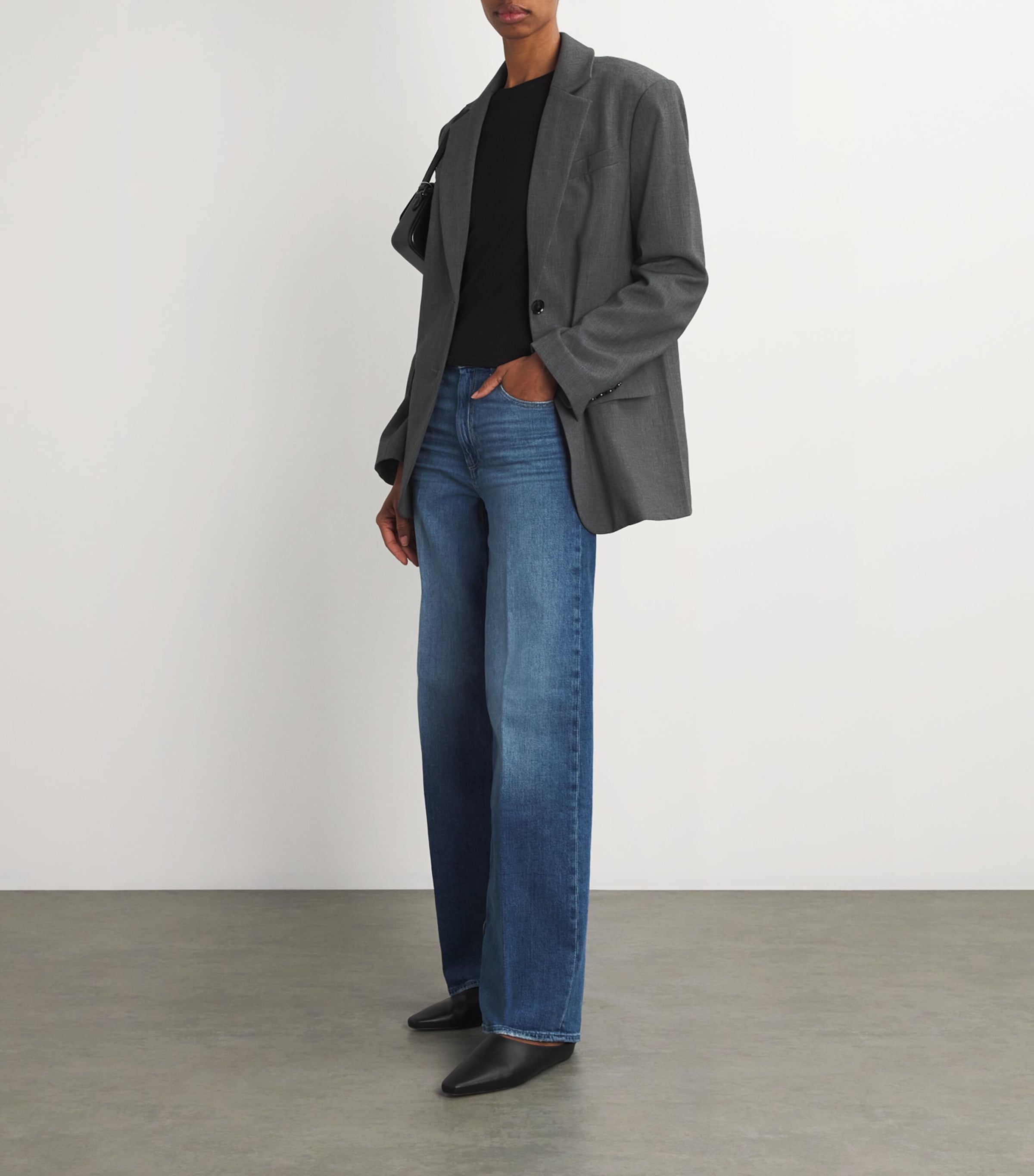 PAIGE Womens Sarto Blazer Charcoal Image 2