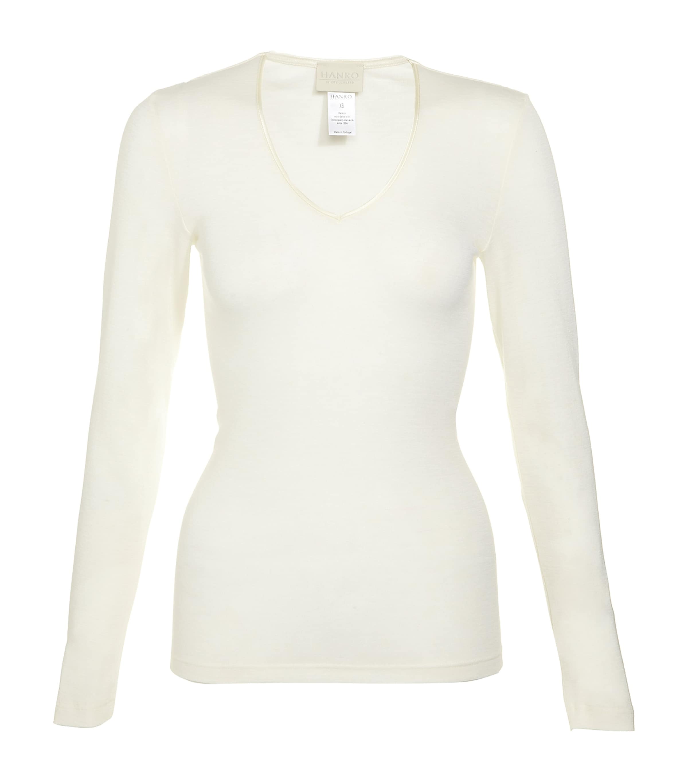 Hanro Wool and Silk Long Sleeve Top | Women Clothing | Nightwear | Pyjamas | Designers | Hanro