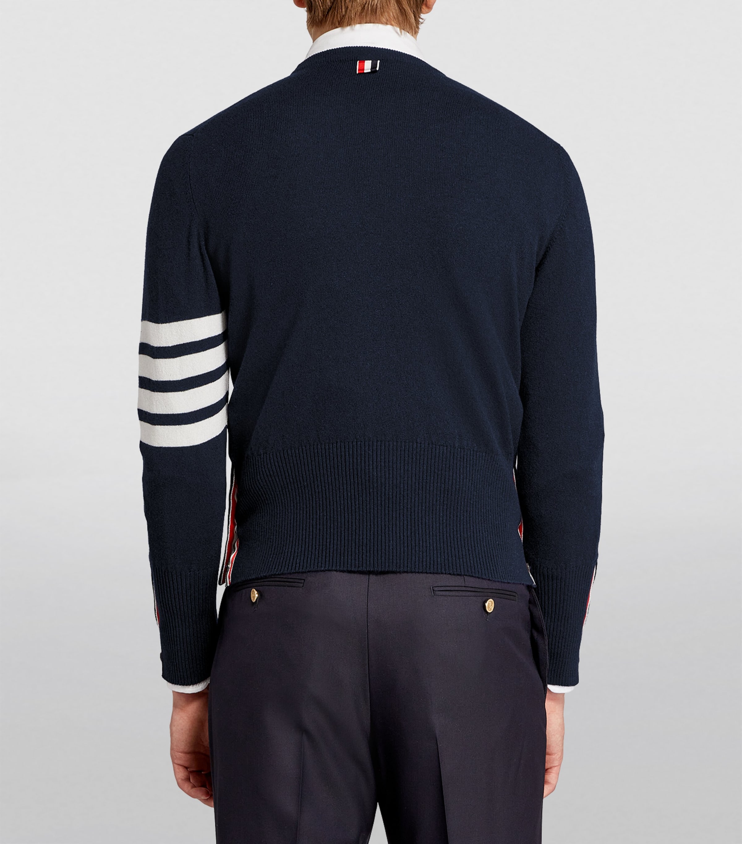 Cashmere 4-Bar Sweater NAVY Image 4