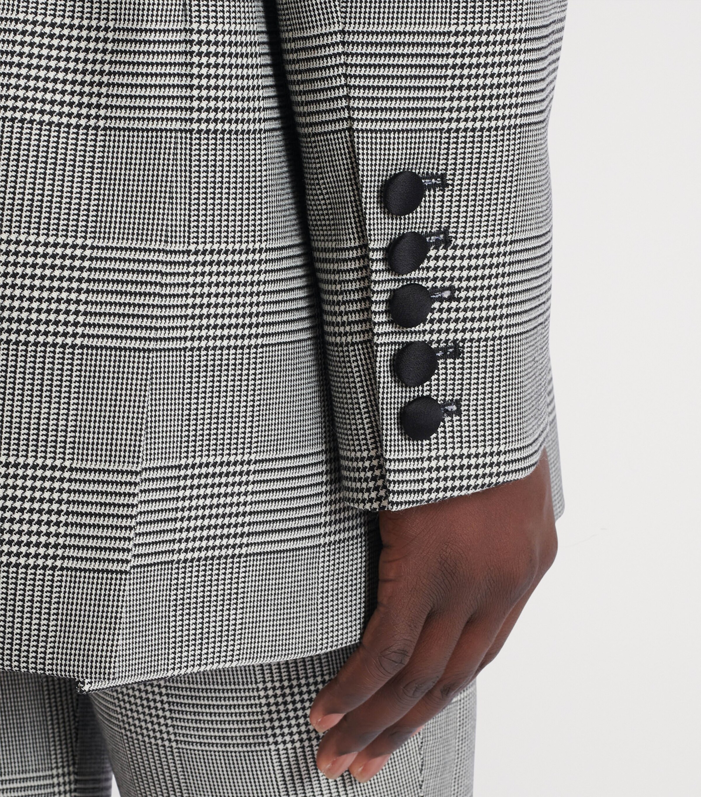 Wool-Blend Prince of Wales Blazer EAB NOIR/BLANC Image 8