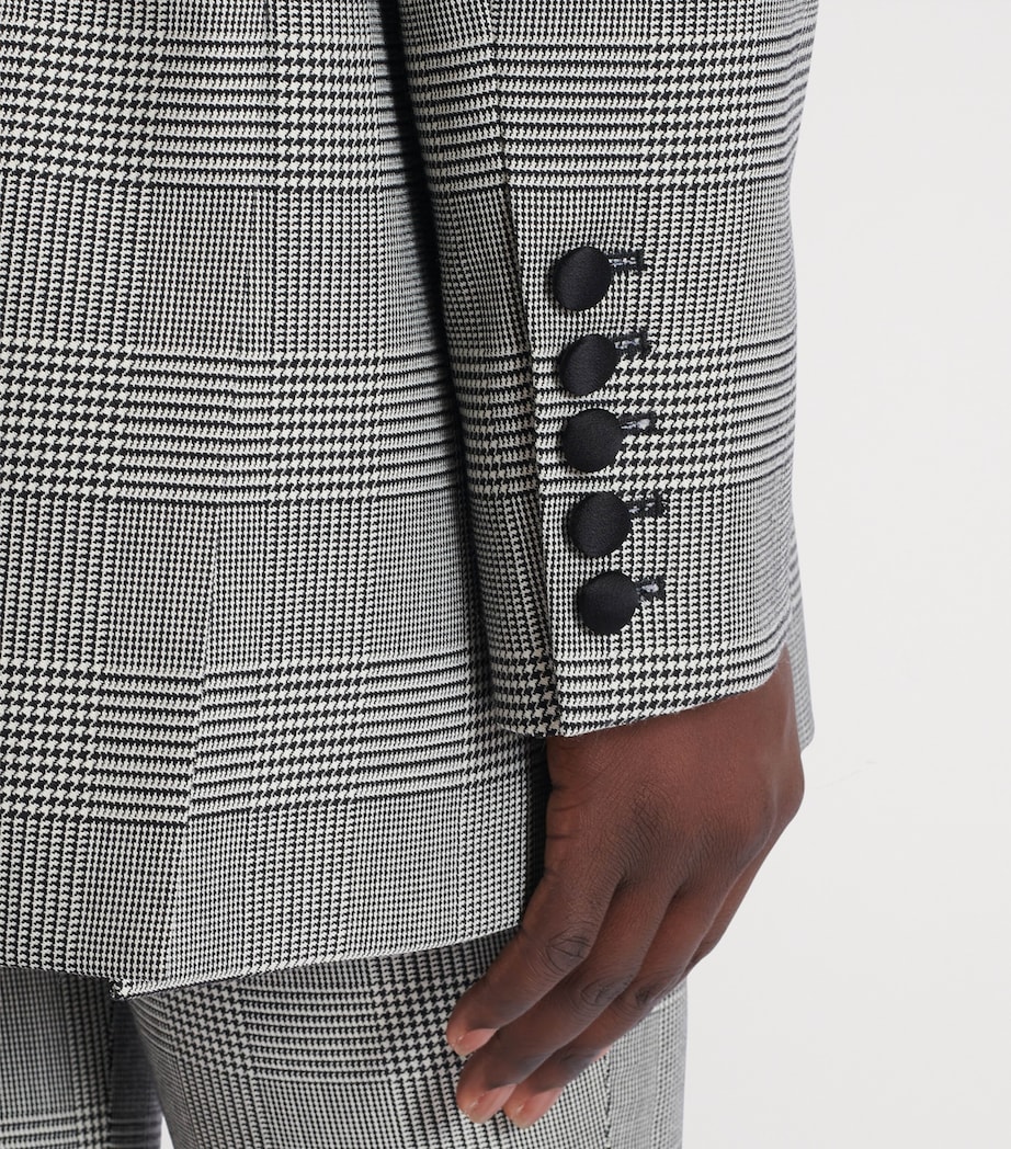 Wool-Blend Prince of Wales Blazer EAB NOIR/BLANC Image 8