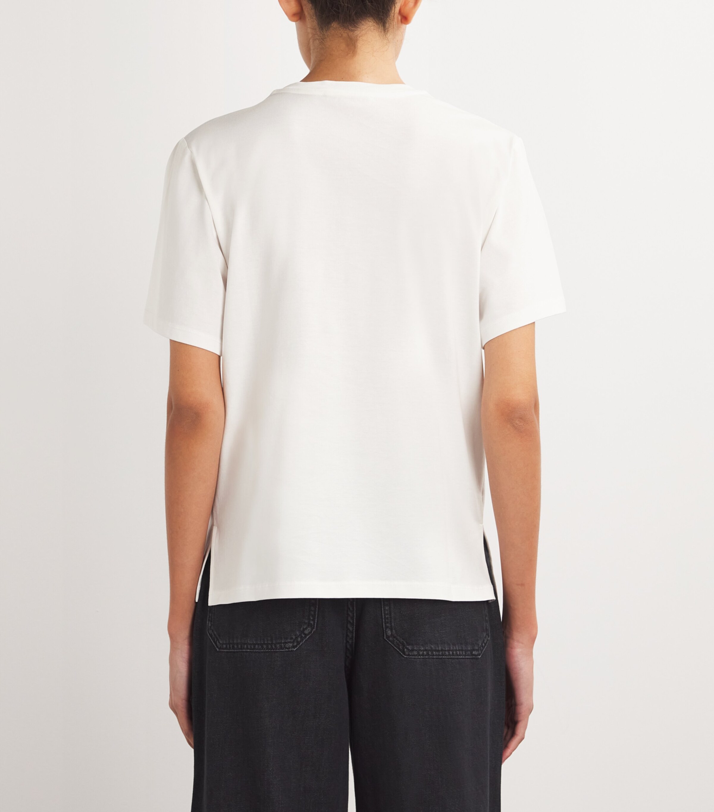 Weekend Max Mara Womens Cotton Logo T-Shirt White Image 4