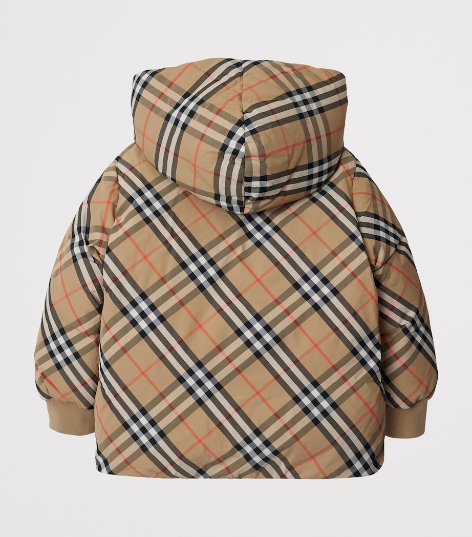 Reversible Down Check Puffer Jacket (3-12 Years) SAND IP CHECK Image 3