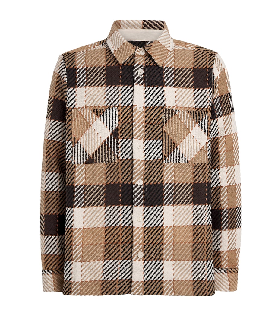 Cotton-Blend Pike Check Whiting Overshirt NATURAL/BROWN Image 1