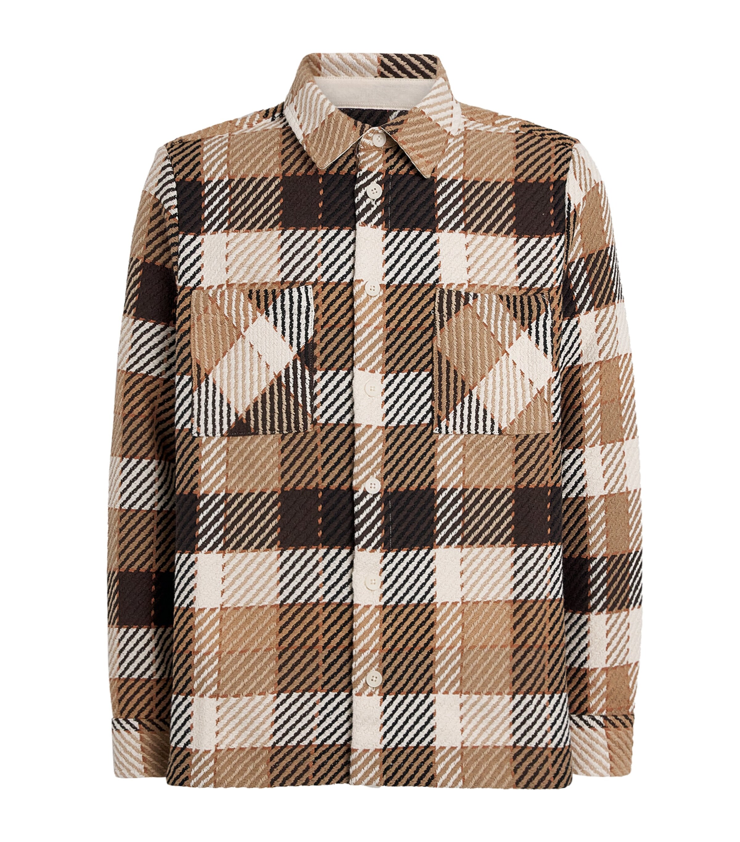 Wax London Cotton-Blend Pike Check Whiting Overshirt | Men Clothing | Coats & Jackets | Overshirts & Shackets | Men Trending Now | Designers | Wax London