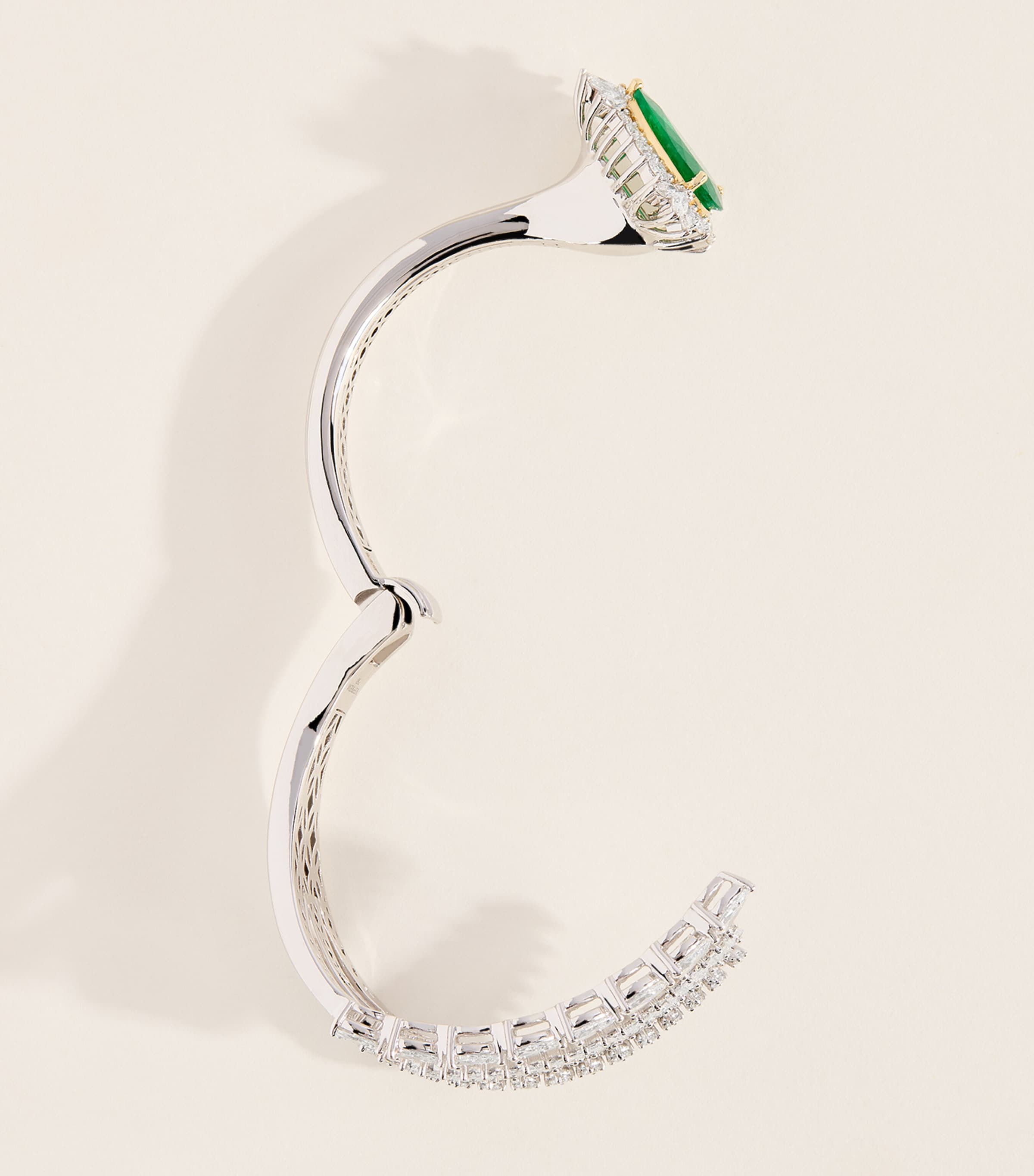Yeprem White Gold, Diamond and Emerald Reign Supreme Bracelet Image 3