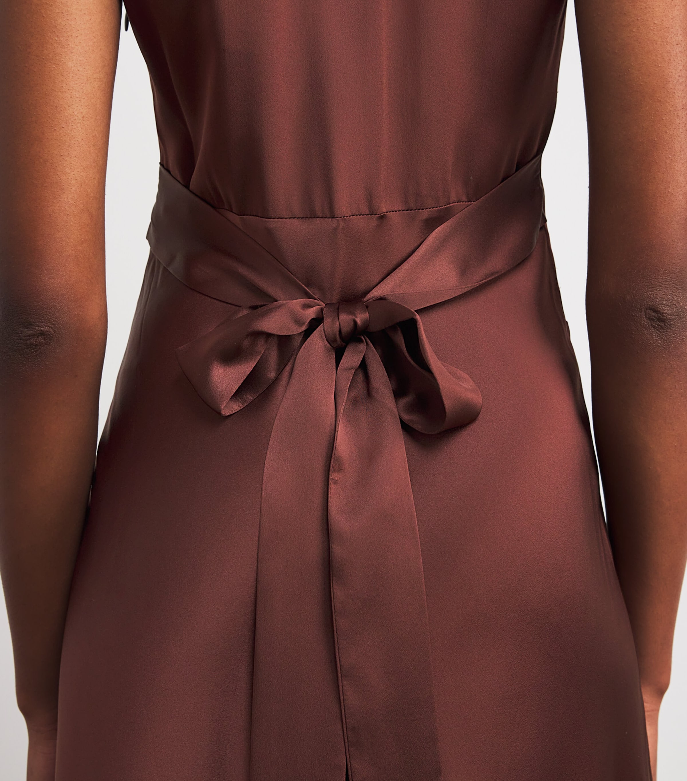 Silk-Lace Coraline Midi Dress CAFÉ BRUN Image 4