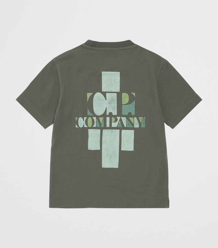 Cotton Logo Graphic T-Shirt (4-14 Years) 31233 - GRAPE GREEN Image 2