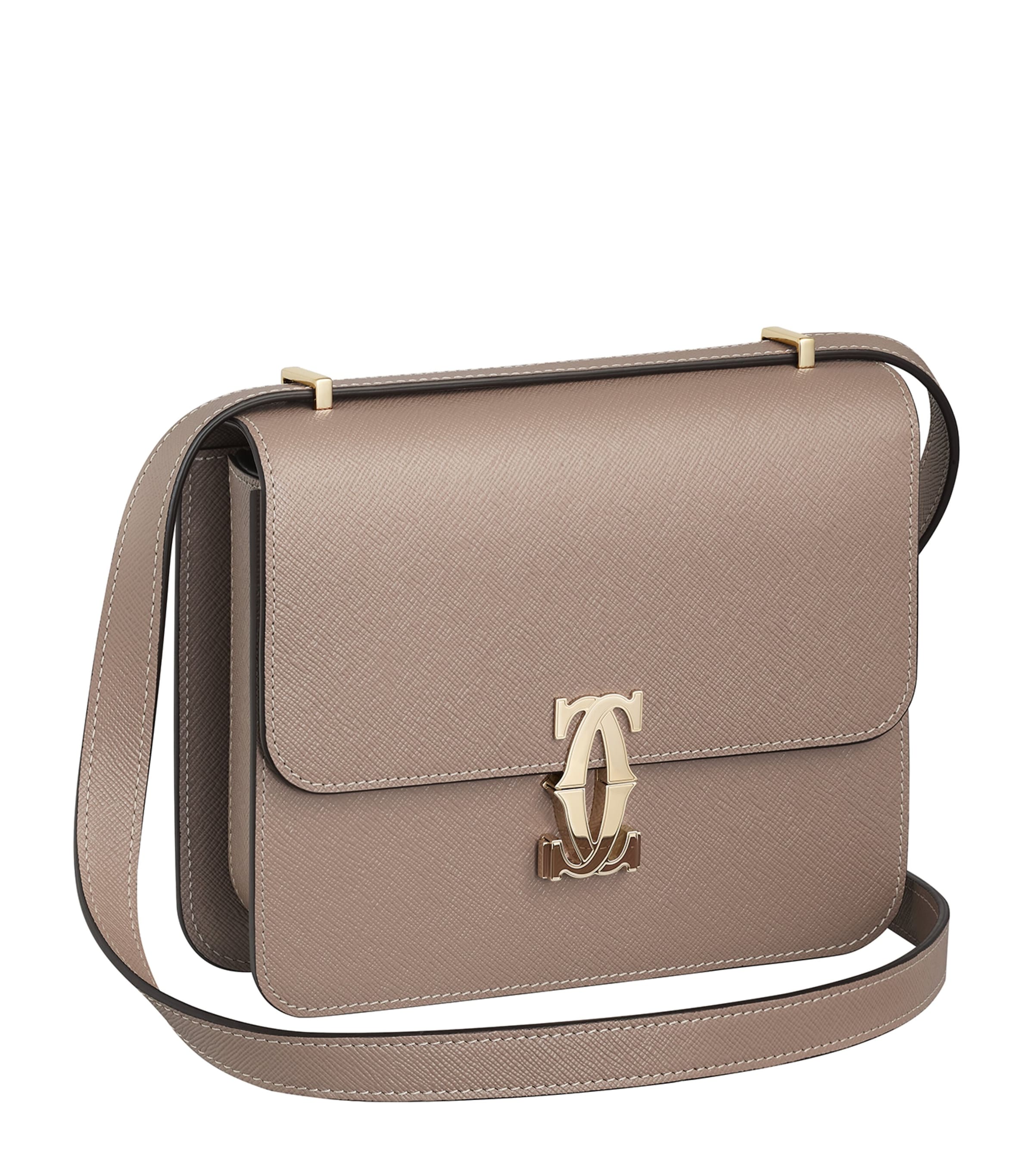 Mini Leather C de Cartier Shoulder Bag BEIGE Image 1