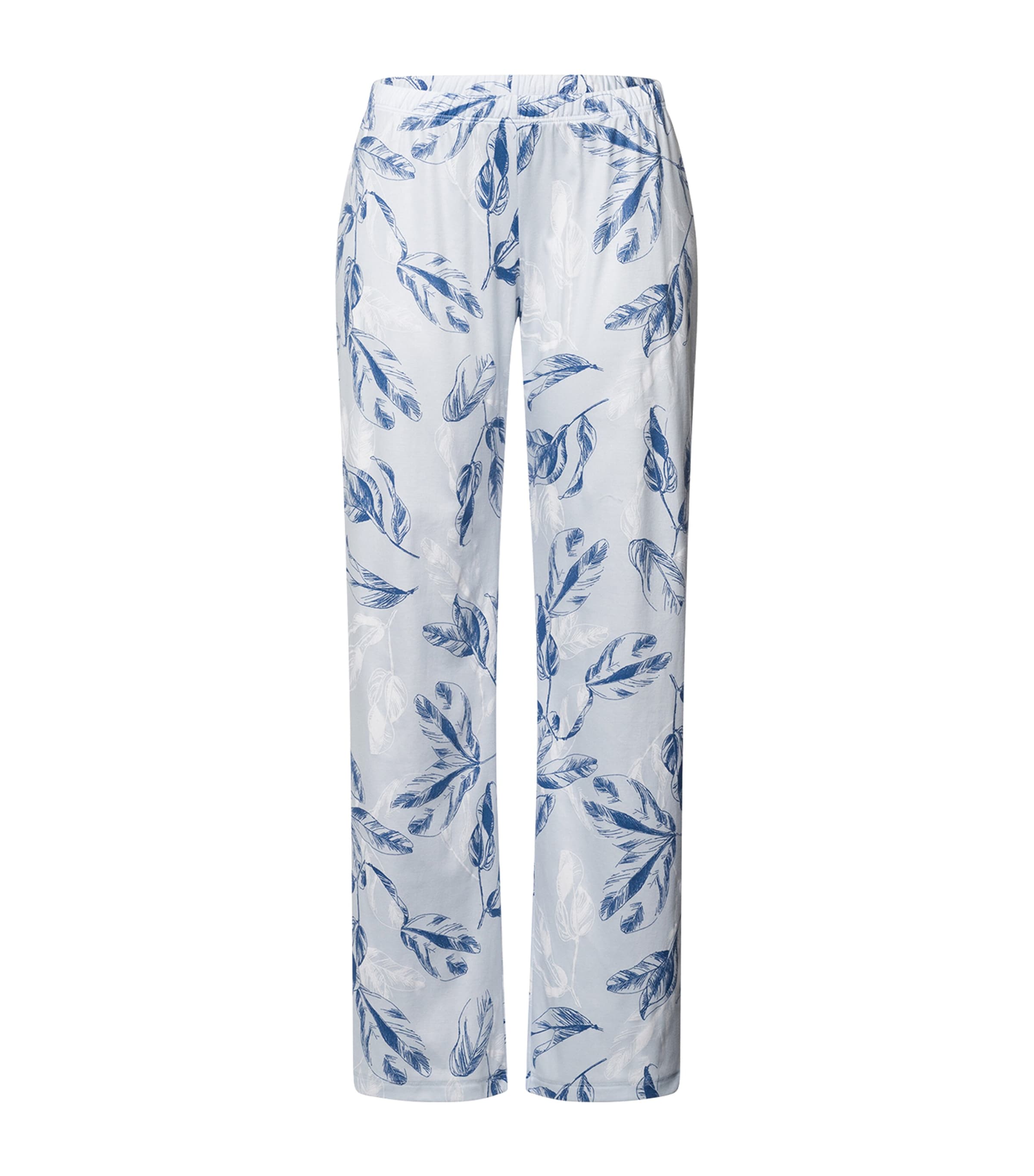 Hanro Cotton Garden Print Pyjama Trousers In Blue