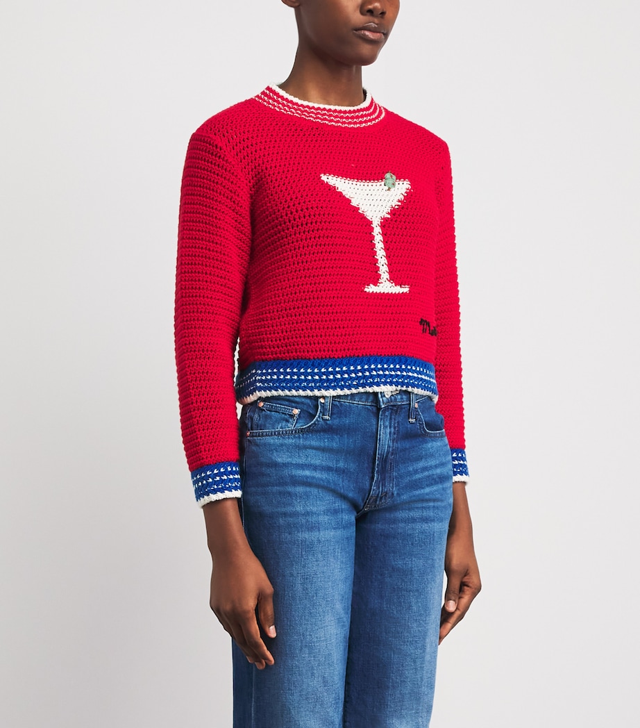 MOTHER Womens Cotton The Mini Pullover Sweater Tup Bottoms Up Image 4