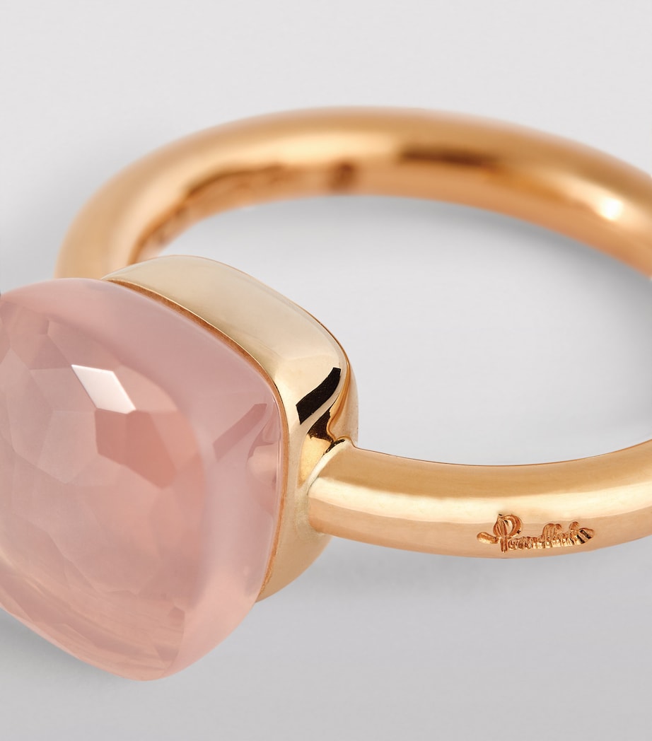 Mixed Gold and Pink Quartz Nudo Classic Ring 000QR Image 6