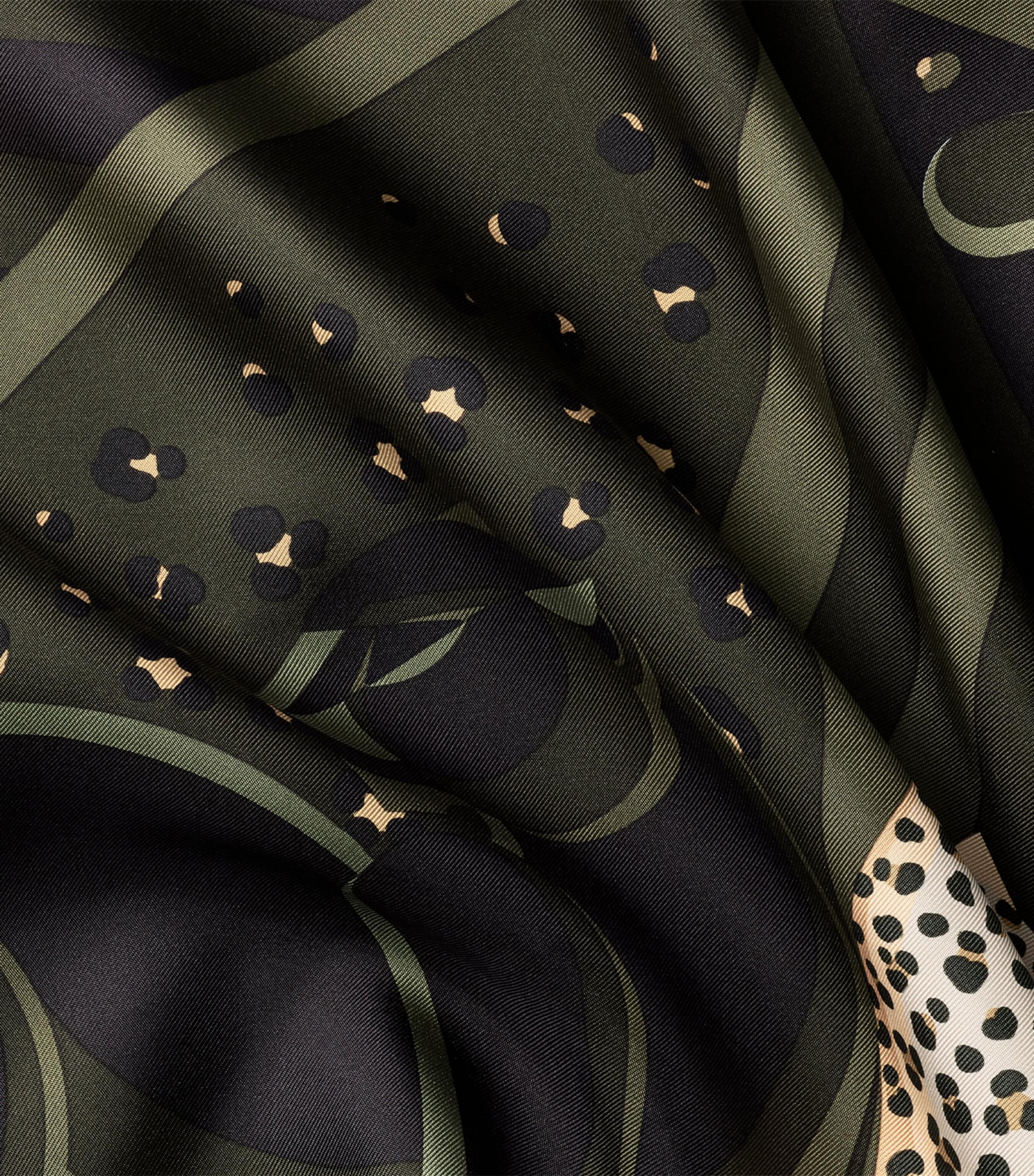 Cartier Silk Panthère Illusion Scarf Green Image 2