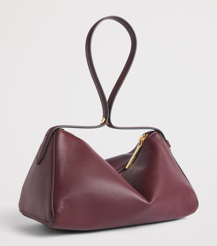 Veronica Beard Mini Leather Prism Shoulder Bag Burgundy Image 3