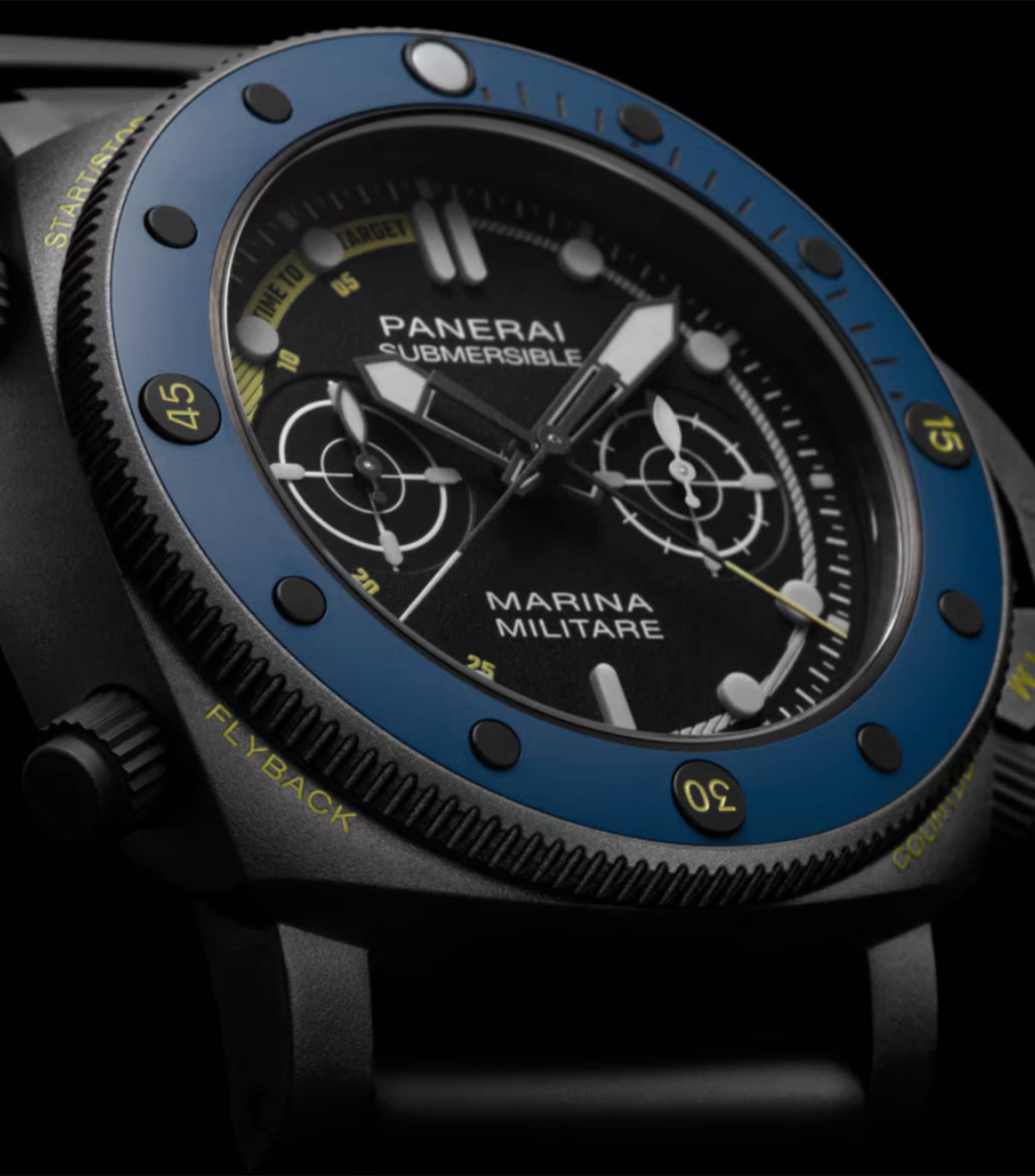 Panerai Titanium Submersible Marina Militare Forze Speciali Watch 47mm Black Image 5