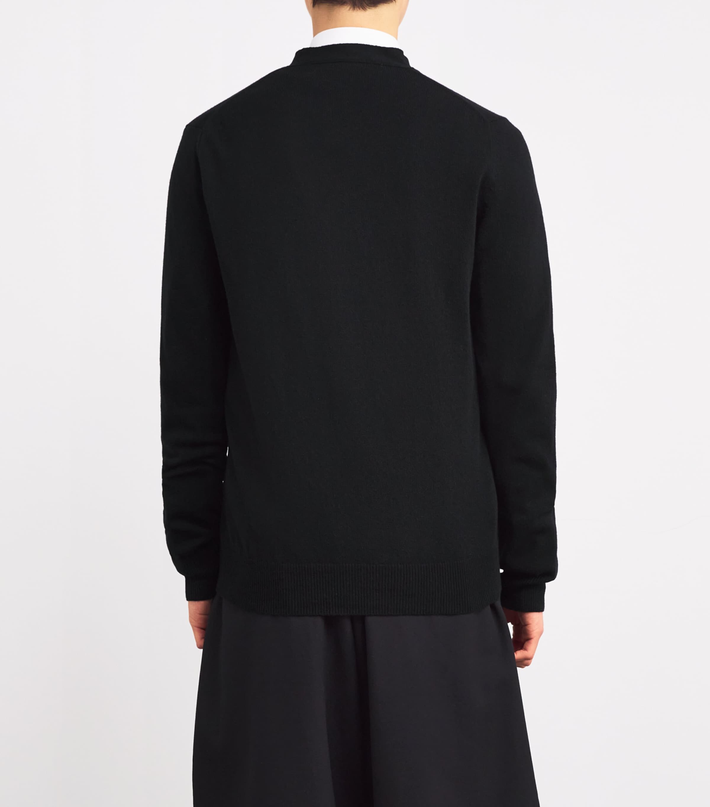 Wool Heart Cardigan BLACK Image 4