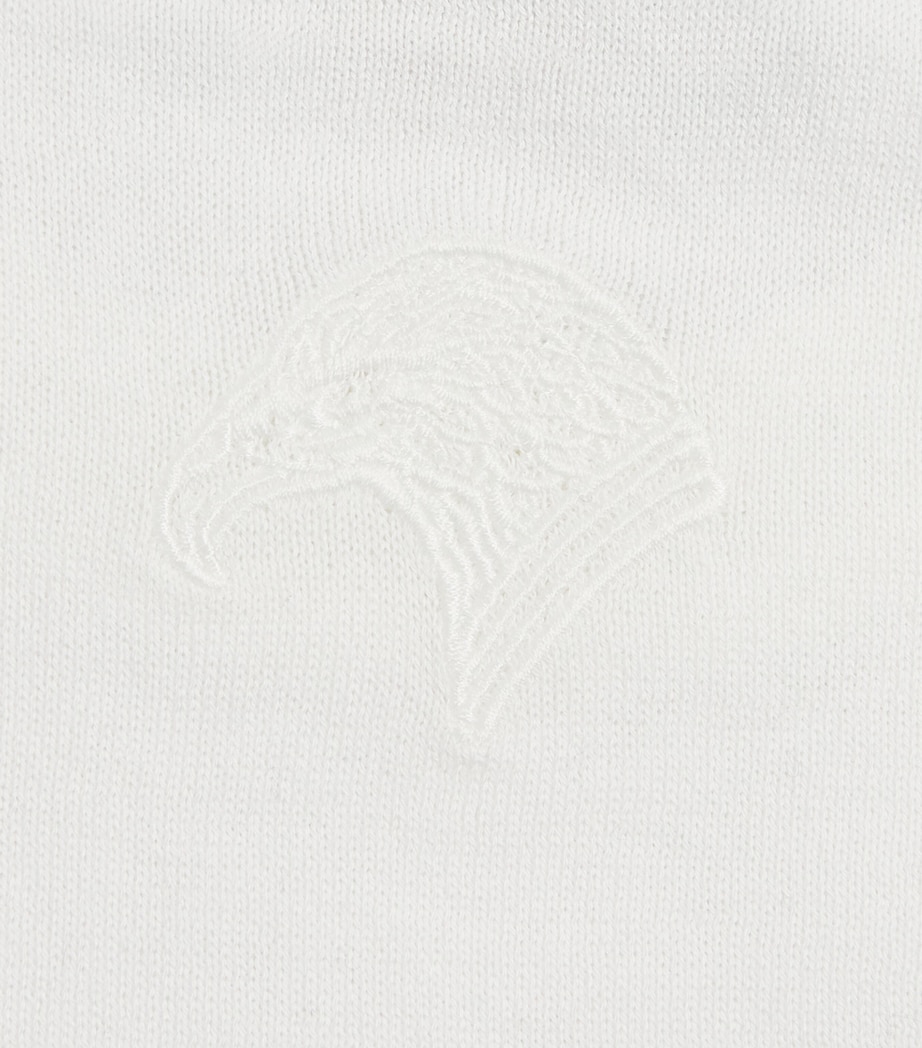 Stefano Ricci Kids Cotton Long-Sleeve T-Shirt (4-16 Years) C. White Image 3