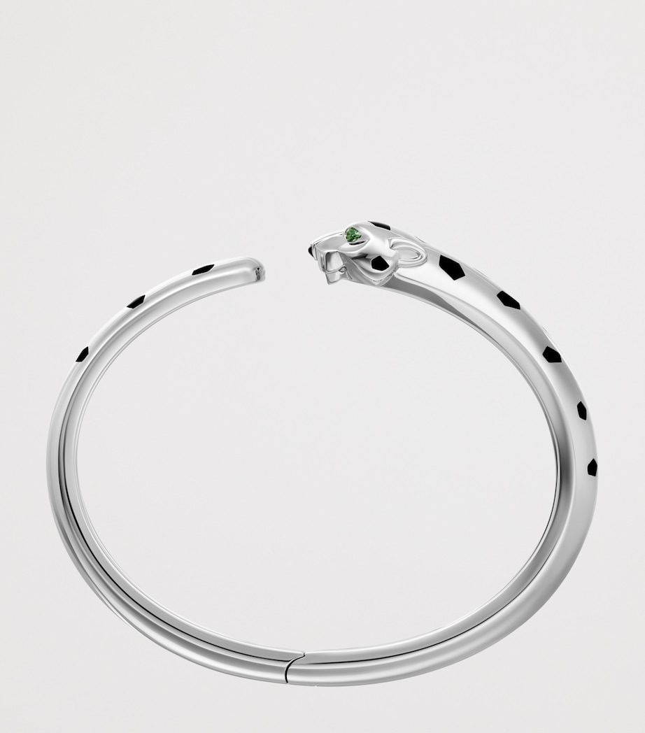 Medium White Gold, Tsavorite Garnet and Onyx Panthère de Cartier Bracelet WHITE GOLD Image 3