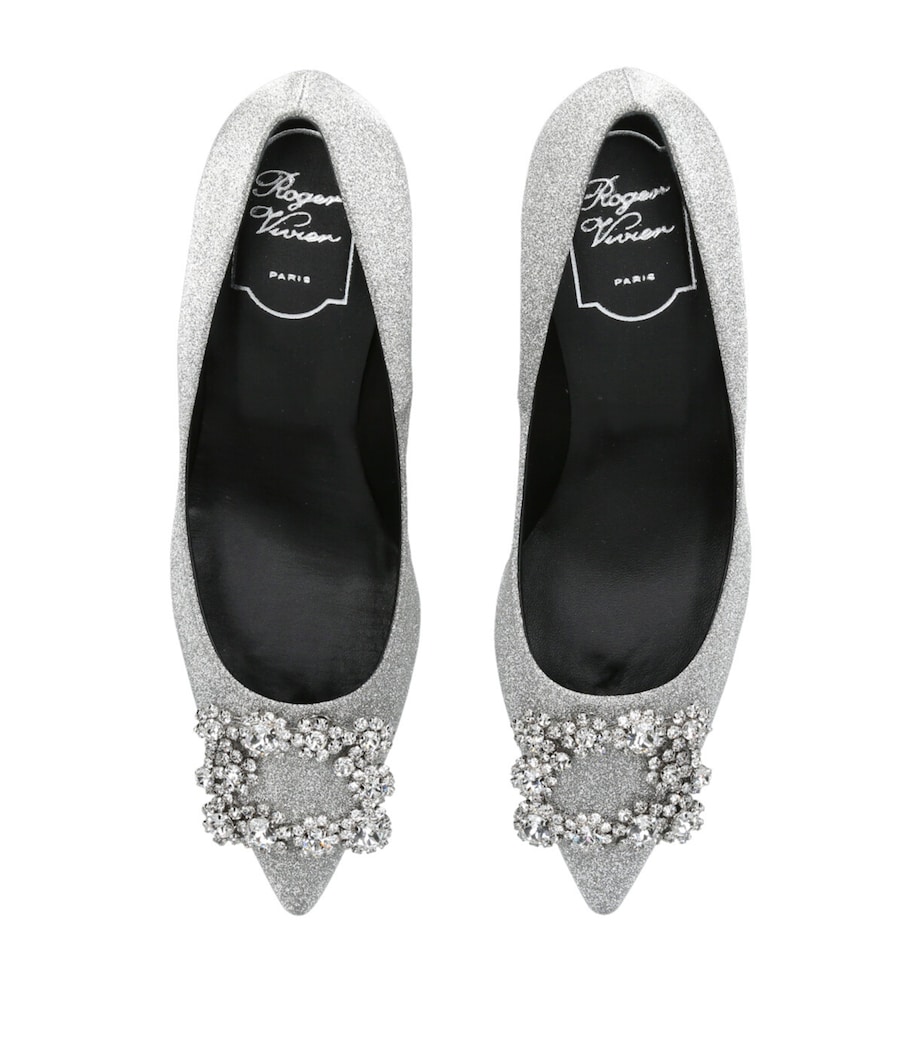 Flower Strass Pumps 65 SILVER Image 4