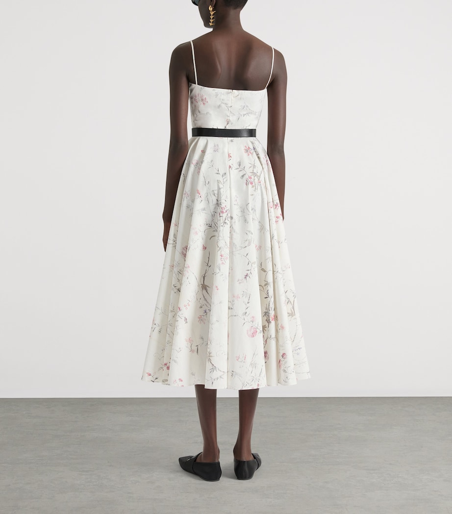 Givenchy Womens Cotton Sliced Midi Dress White Image 3