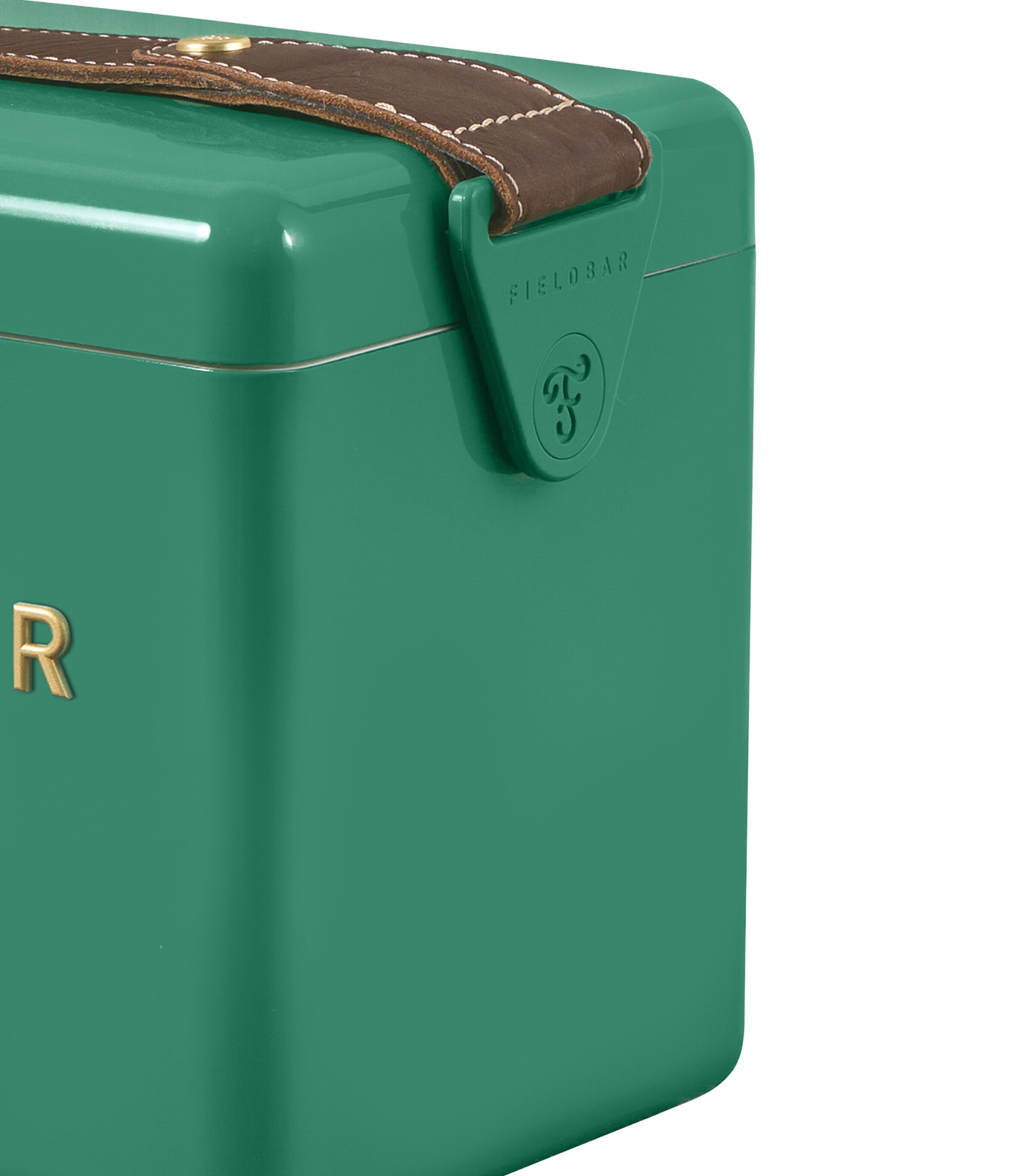 Mini Bar Cooler Box with Leather Sling (4L) GREEN Image 9
