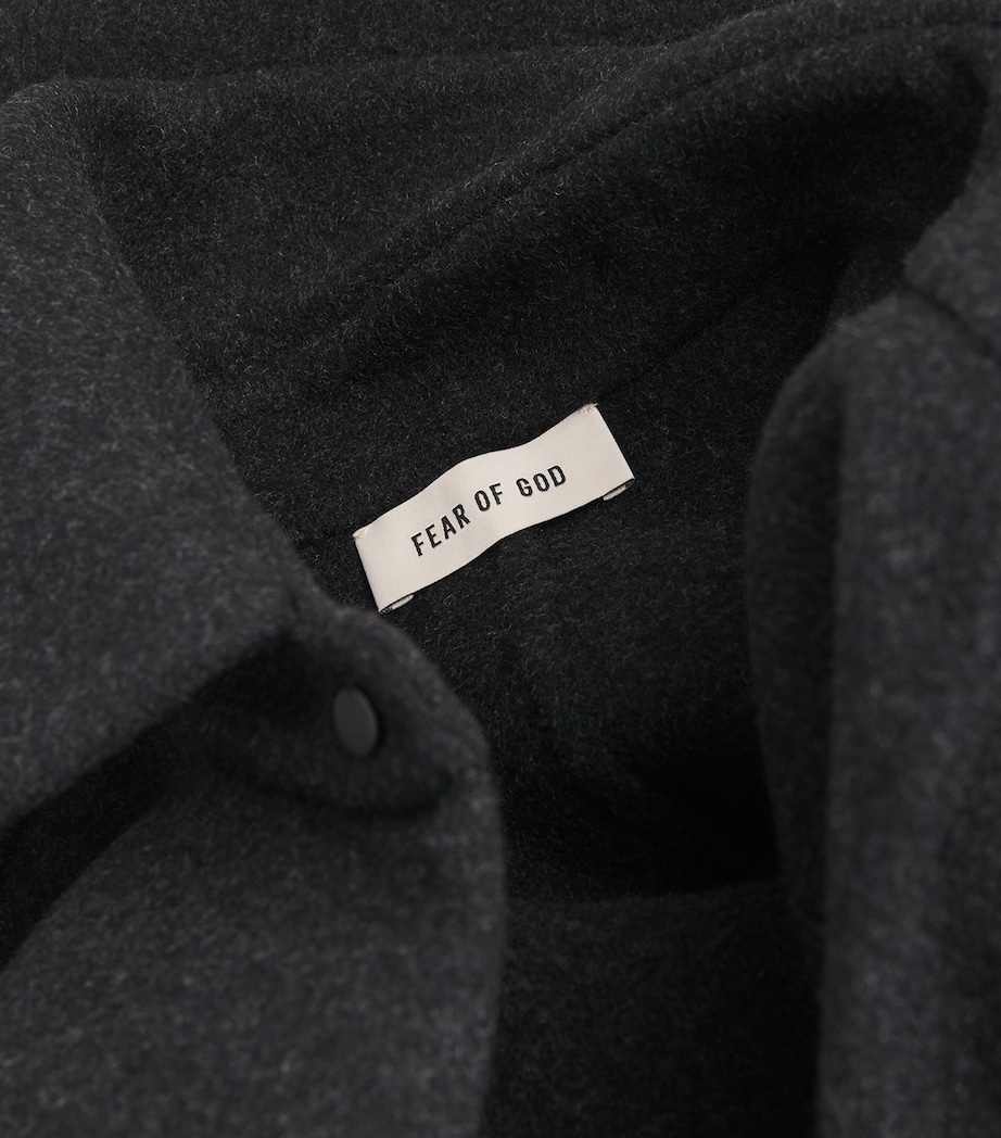 Virgin Wool-Cashmere Overshirt CHARCOAL Image 5