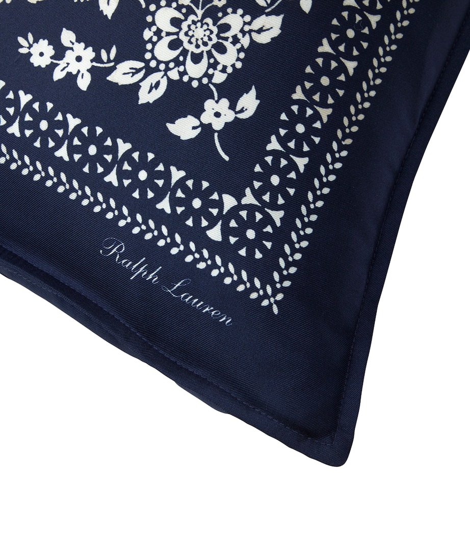 Ralph Lauren Home Silk Brynn Square Cushion Cover (45cm x 45cm) Navy Image 4