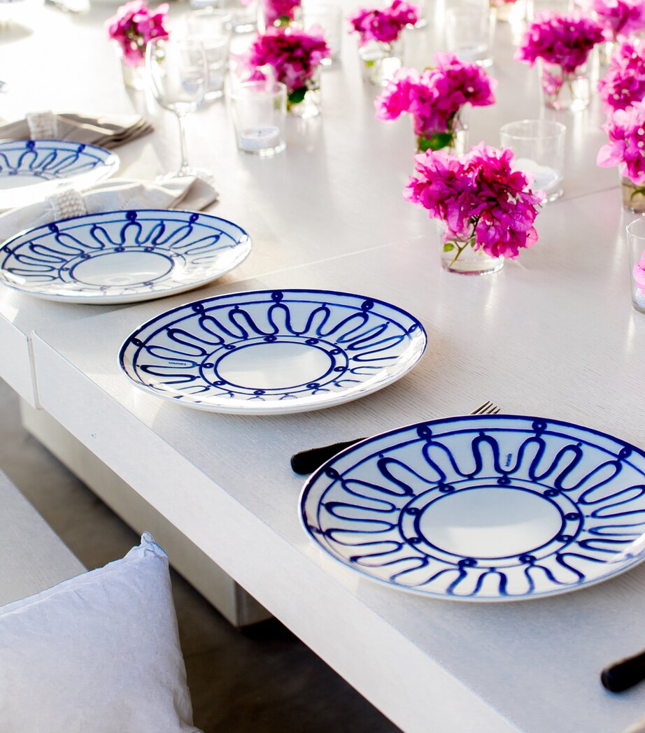 Kyma Serving Platter (36cm) BLUE ON WHITE Image 3