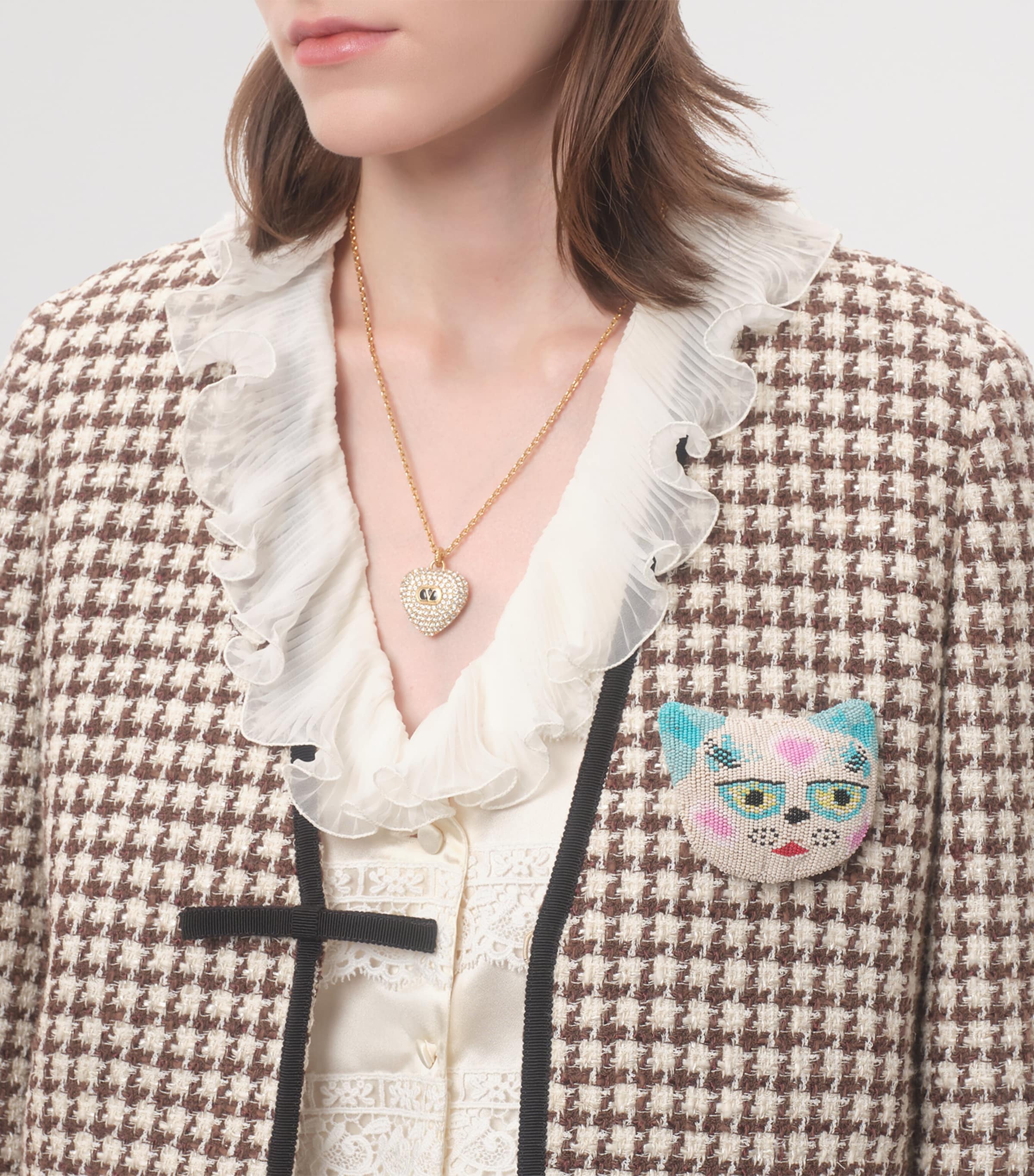 Valentino Garavani Swarovski Crystal Coeur Royal Necklace