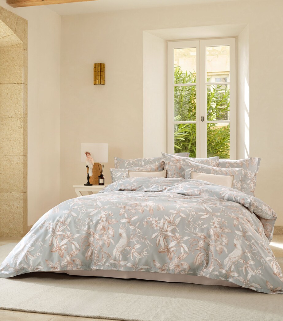 Schlossberg Cotton Sateen Calypso Flat Sheet (280cm x 290cm) Vert Image 5