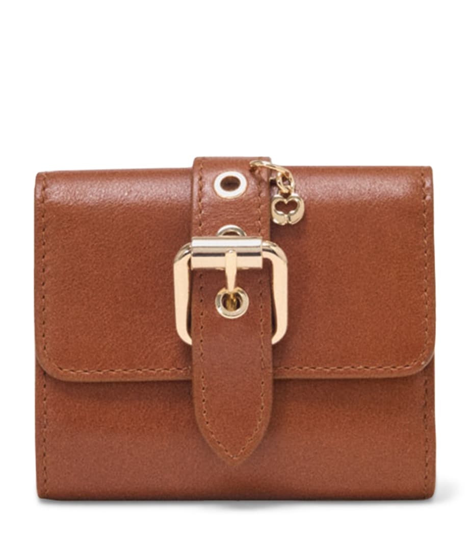 Maje Leather Miss M Wallet Tobacco Image 1