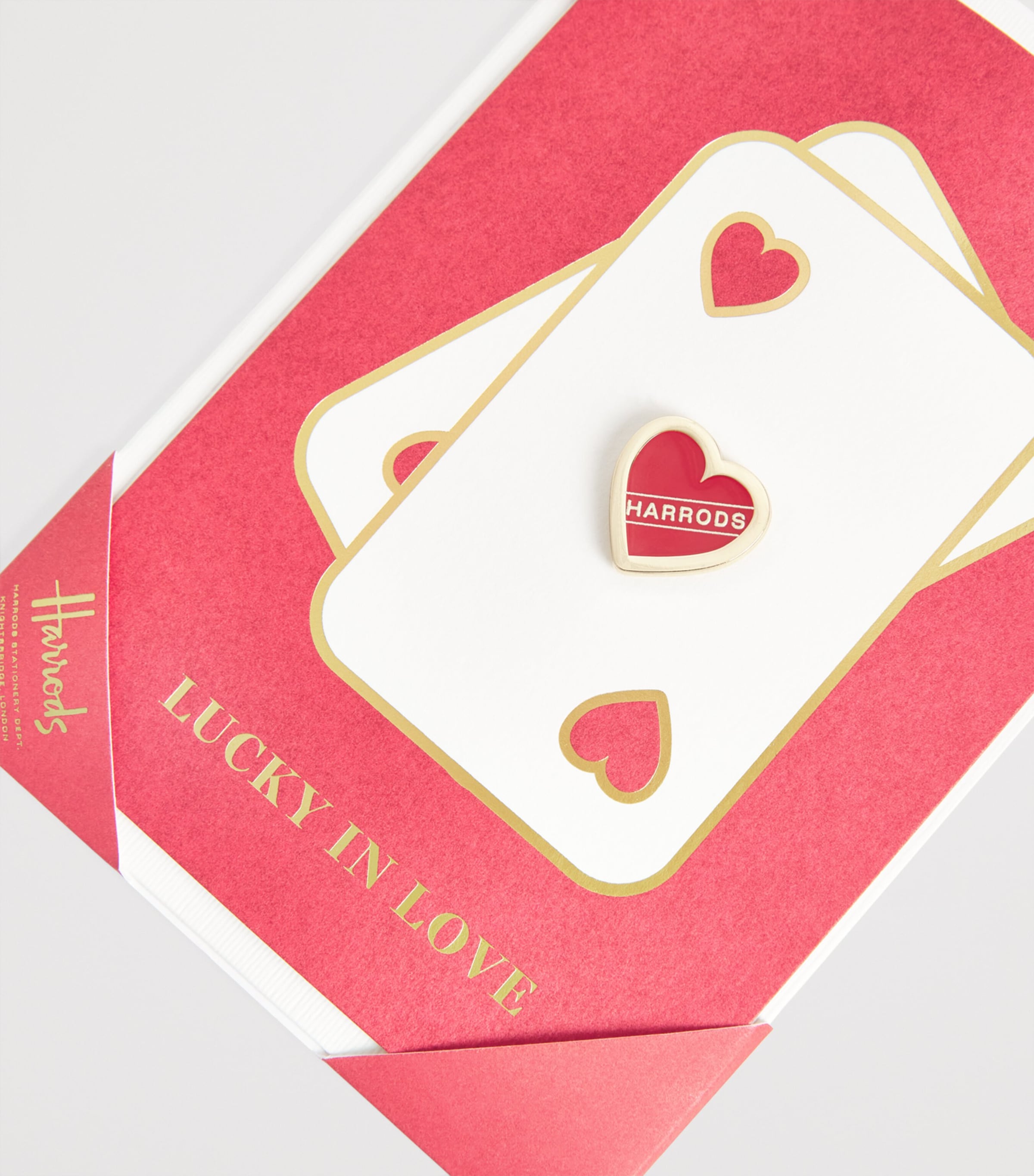 Harrods Heart Card and Pin Gold Image 3