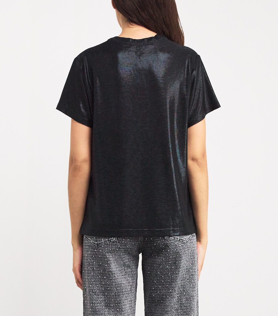 Metallic-Jersey T-Shirt BLACK/GLITTER Image 4