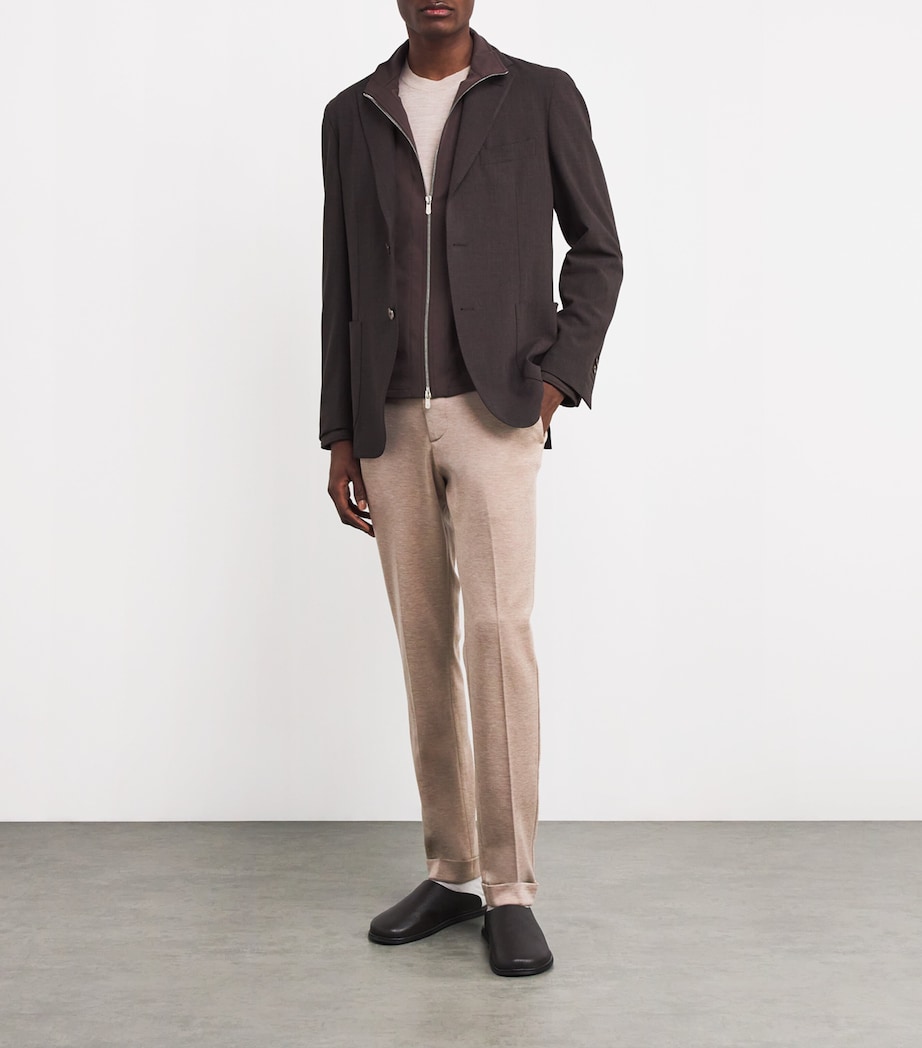 Jersey Drawstring Trousers 4 BEIGE Image 2