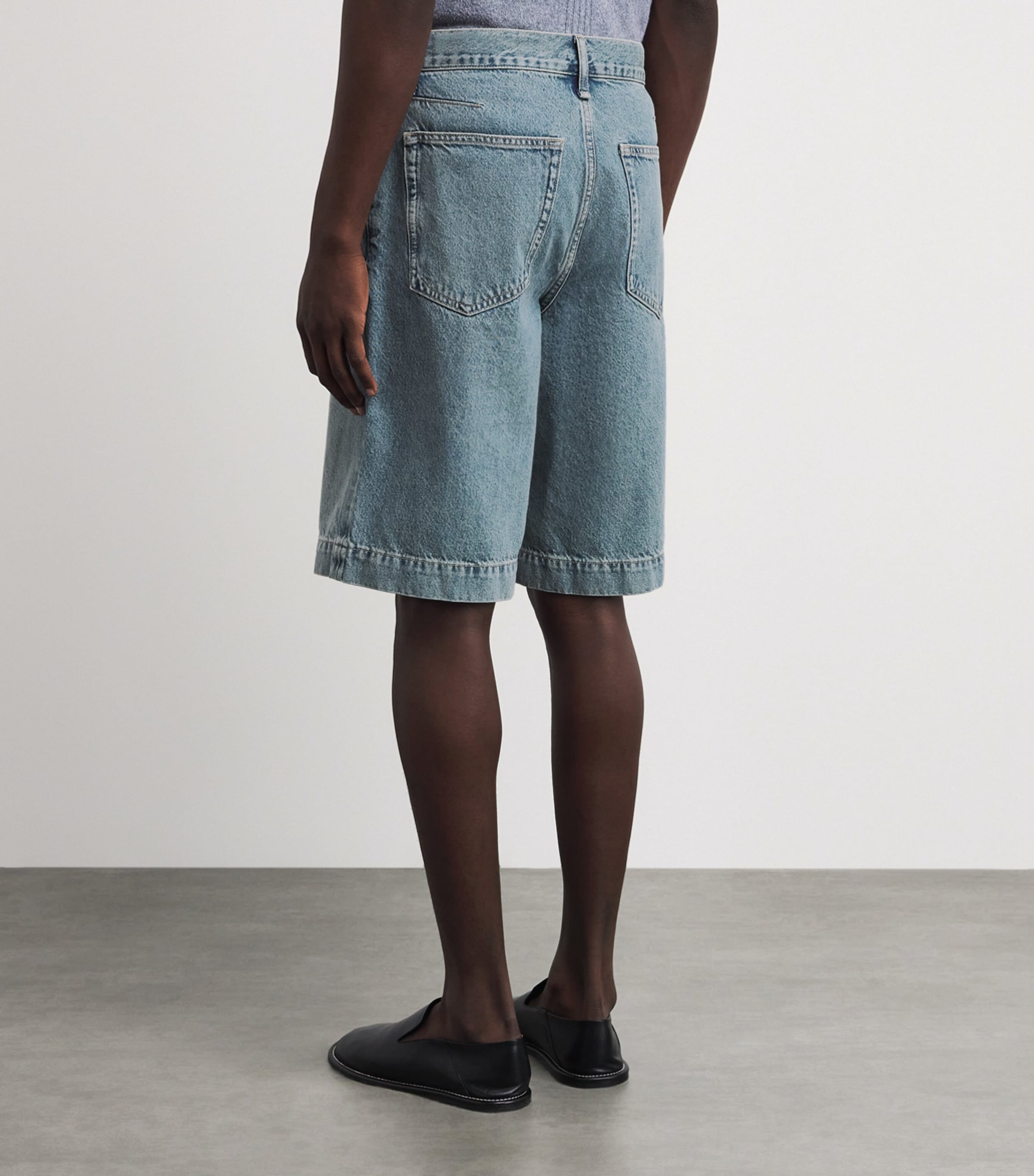 Rag & Bone Mens Baggy Denim Shorts Beacon Blue Image 5