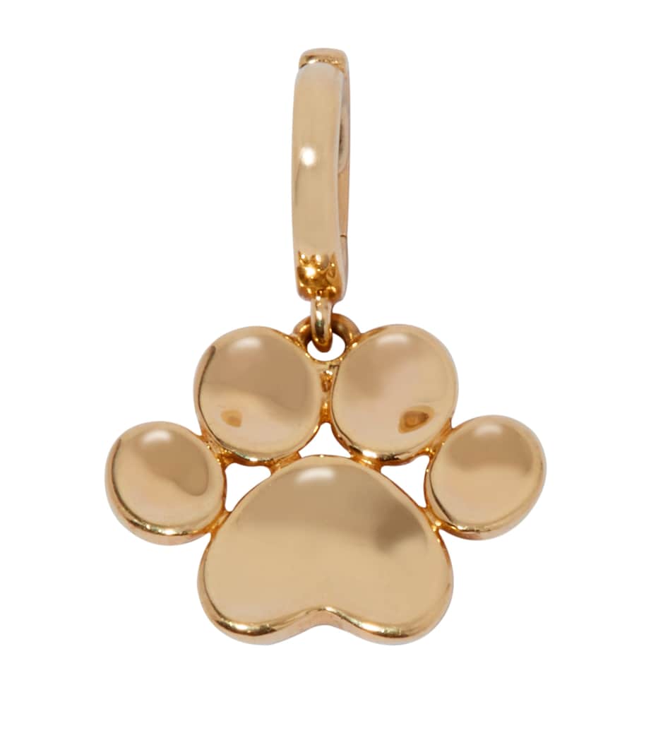 Yellow Gold Paw Print Charm YELLOW GOLD Image 2