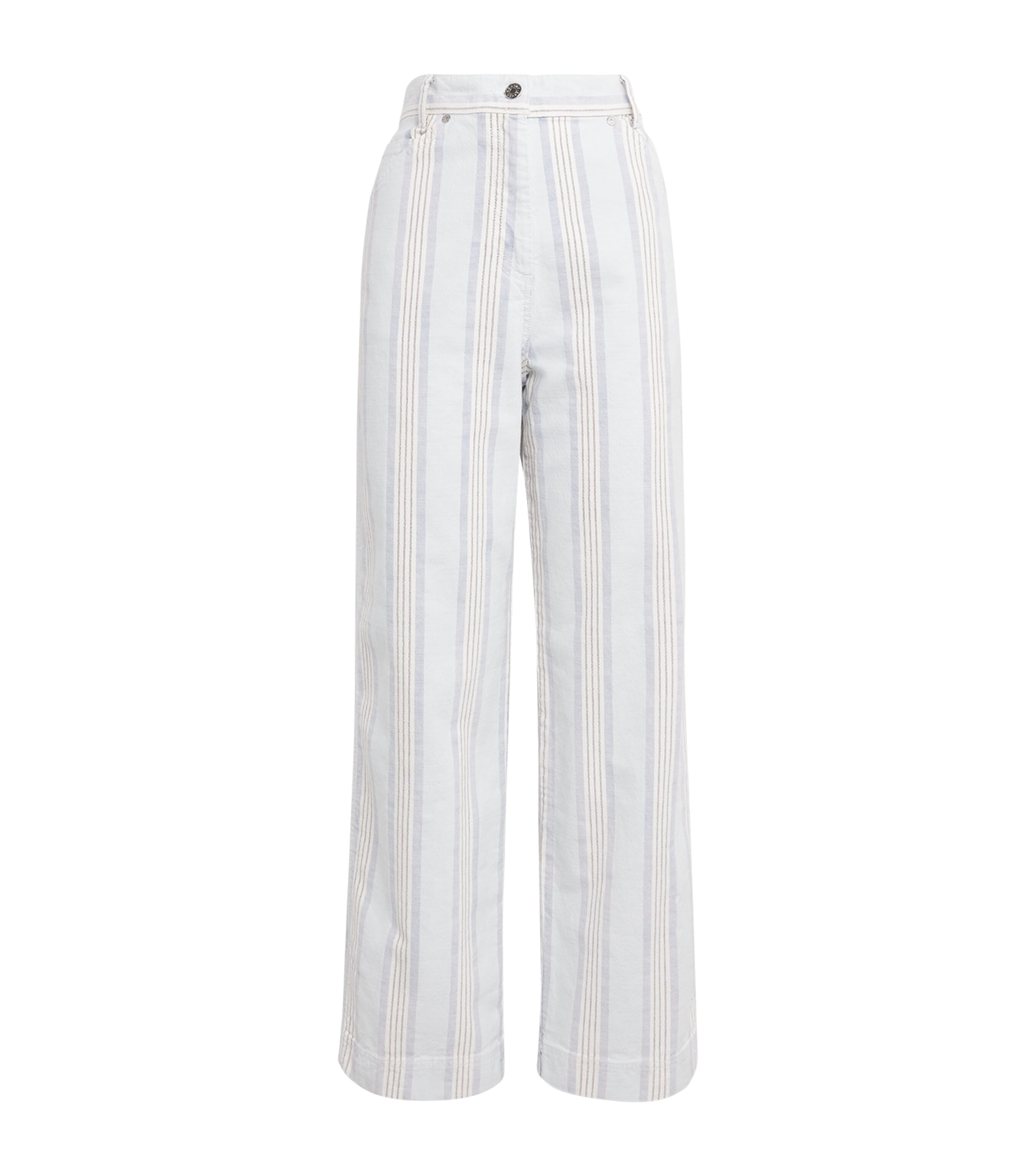Sandro Striped Jeans In Blue