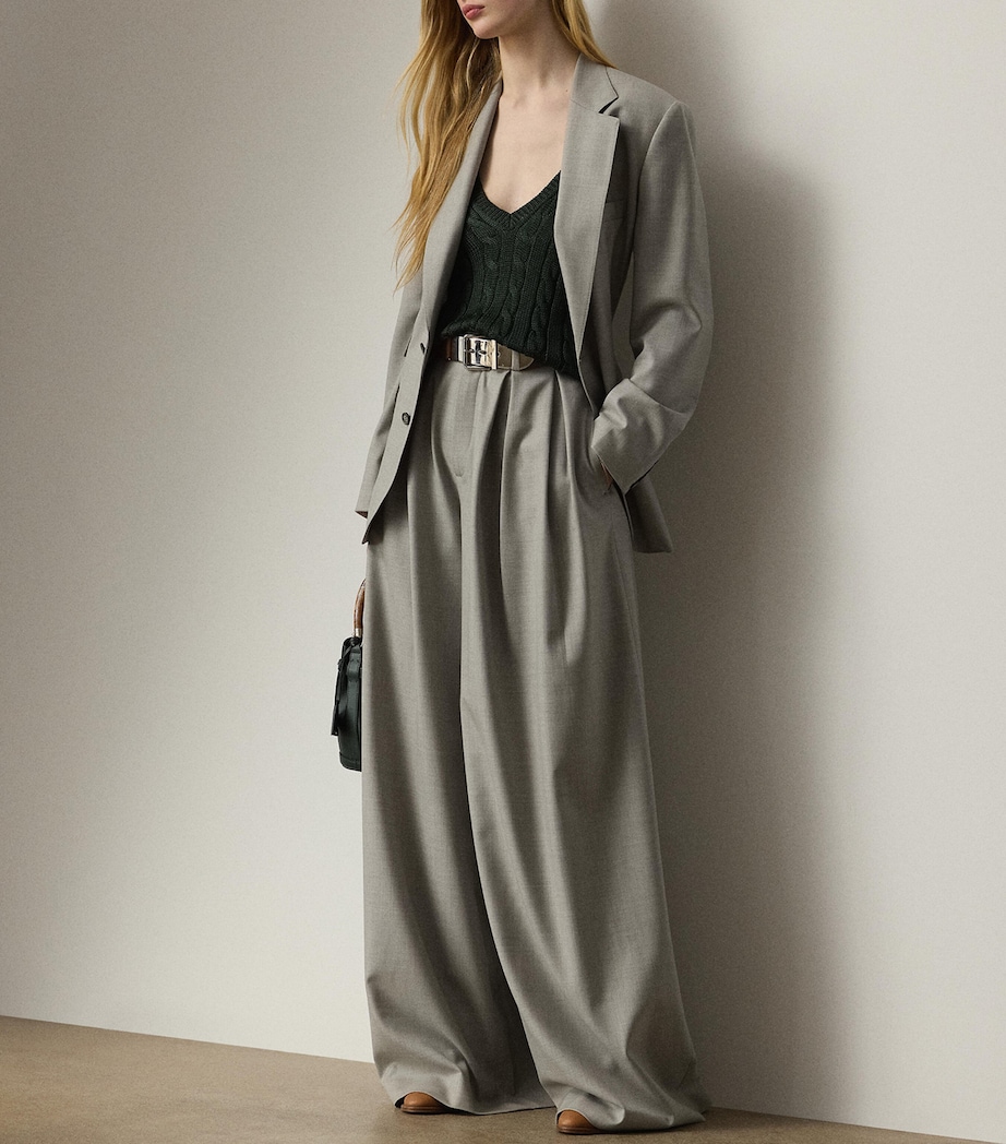 Silk V-Neck Sweater DARK RACING GREEN Image 2