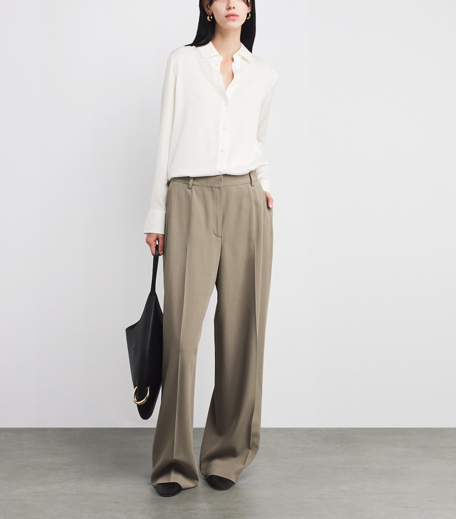 Silk-Blend Slim Shirt 137OWT Image 8