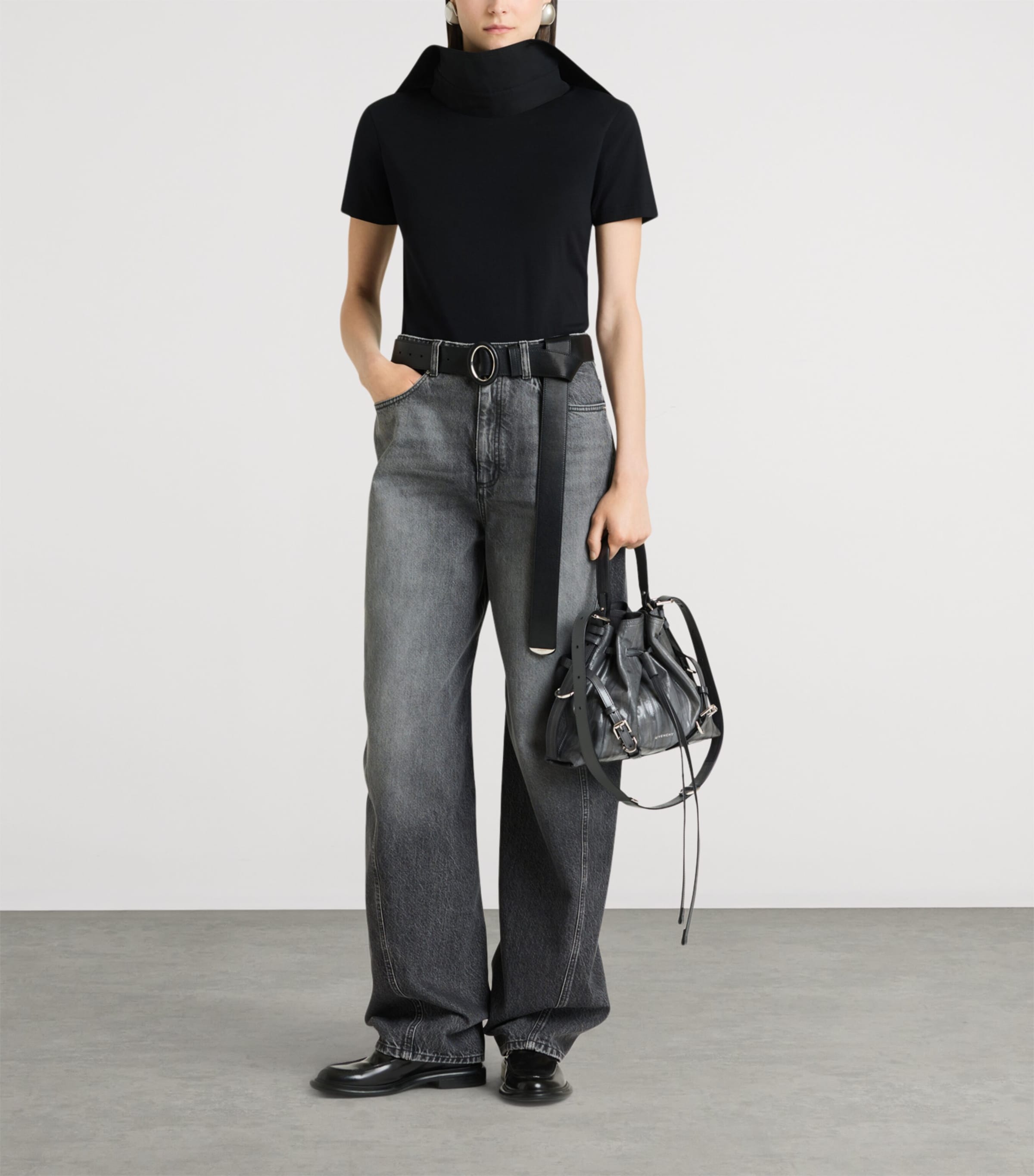 Givenchy Womens Cotton Reverse Collar T-Shirt Image 2