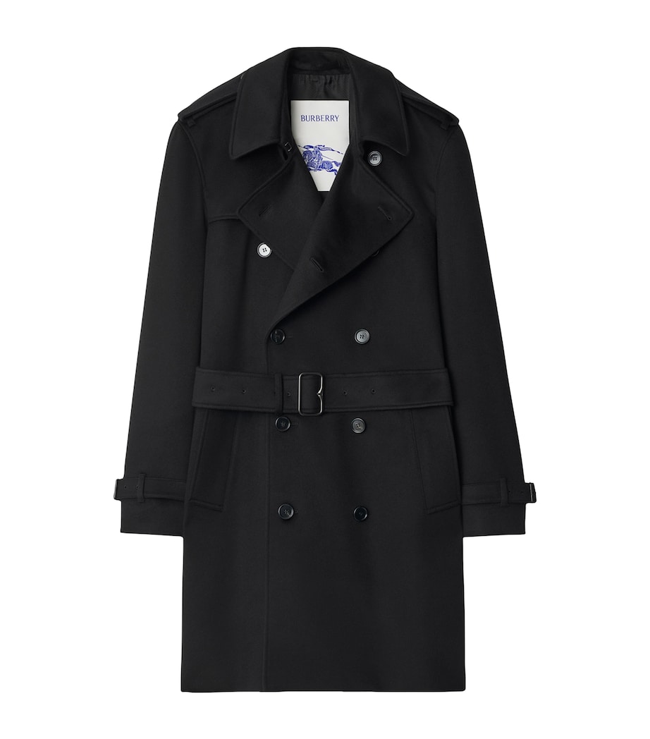 Cashmere Mid-Length Trench Coat BLACK Image 1