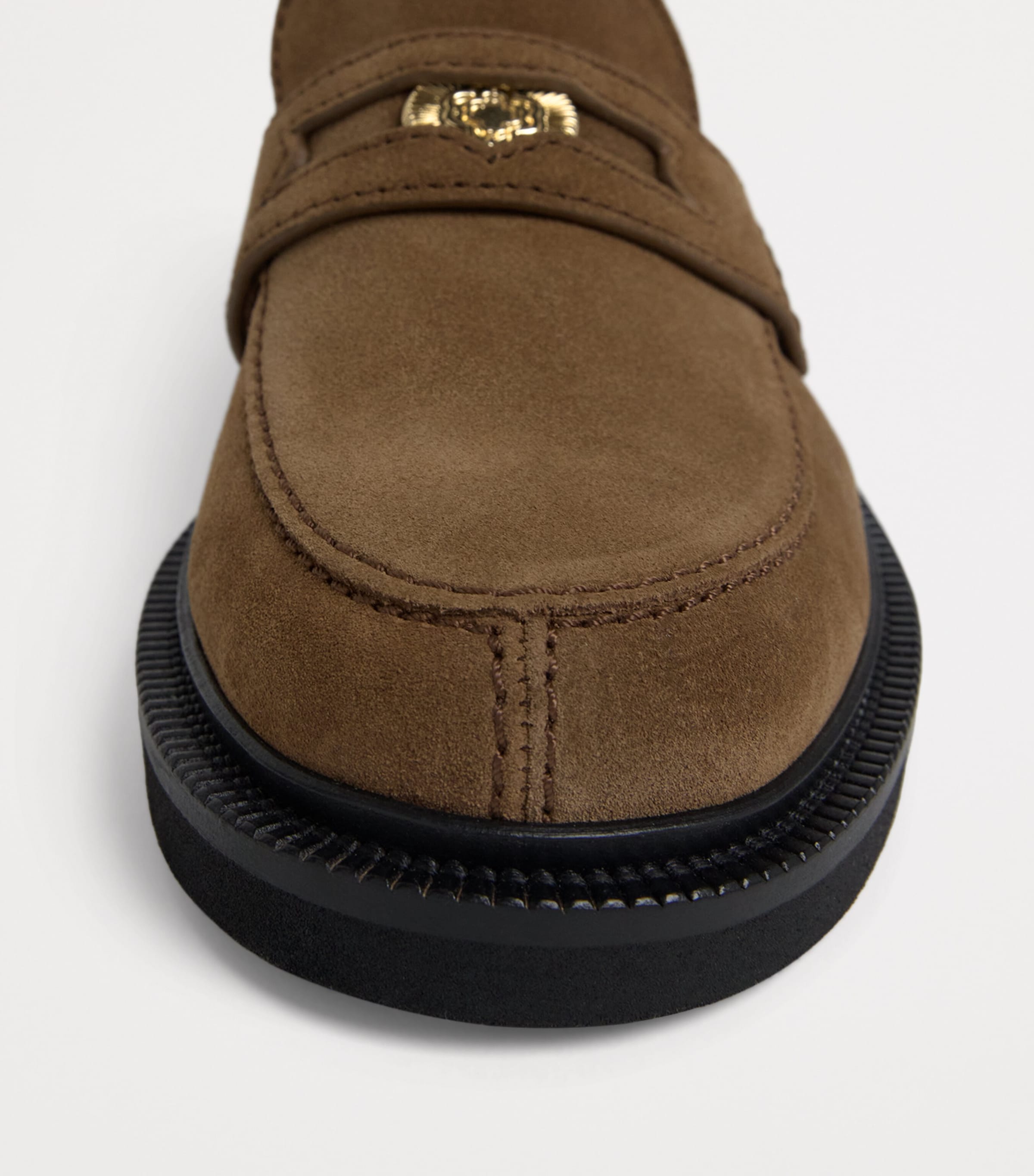 Suede Penny Loafers CAMEL Image 7