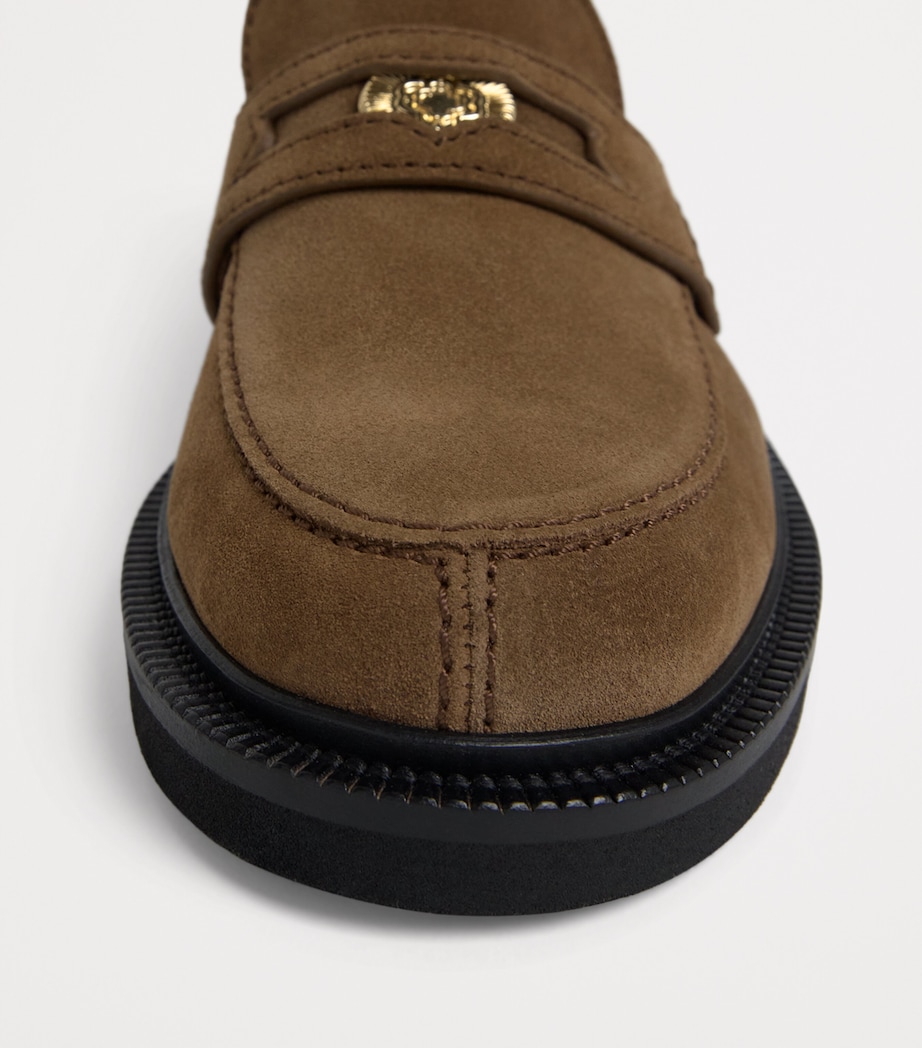 Suede Penny Loafers CAMEL Image 7