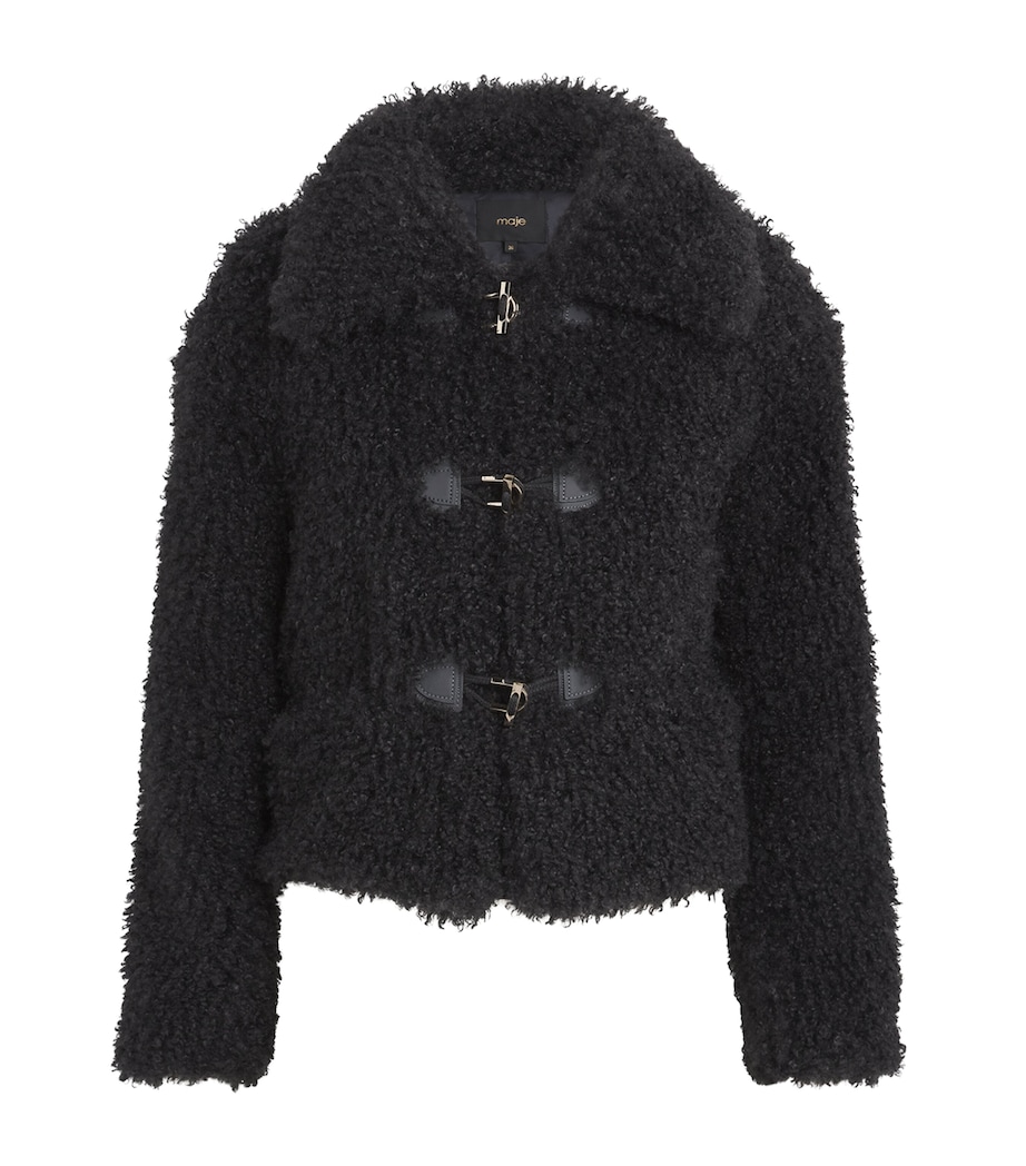 Faux-Shearling Cropped Jacket ANTHRACITE GREY Image 1