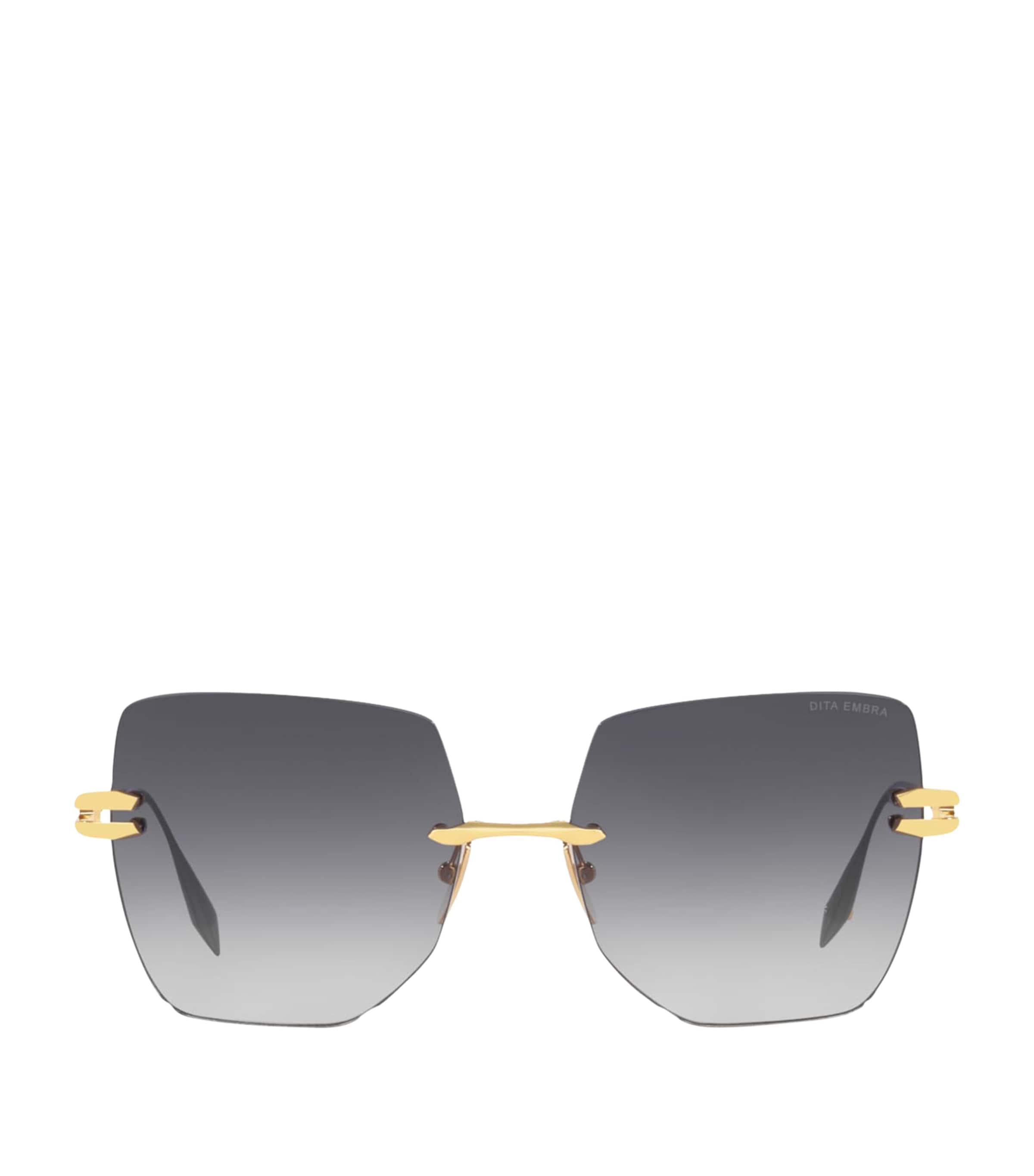 DITA Rimless Square Embra Sunglasses Gold Image 1