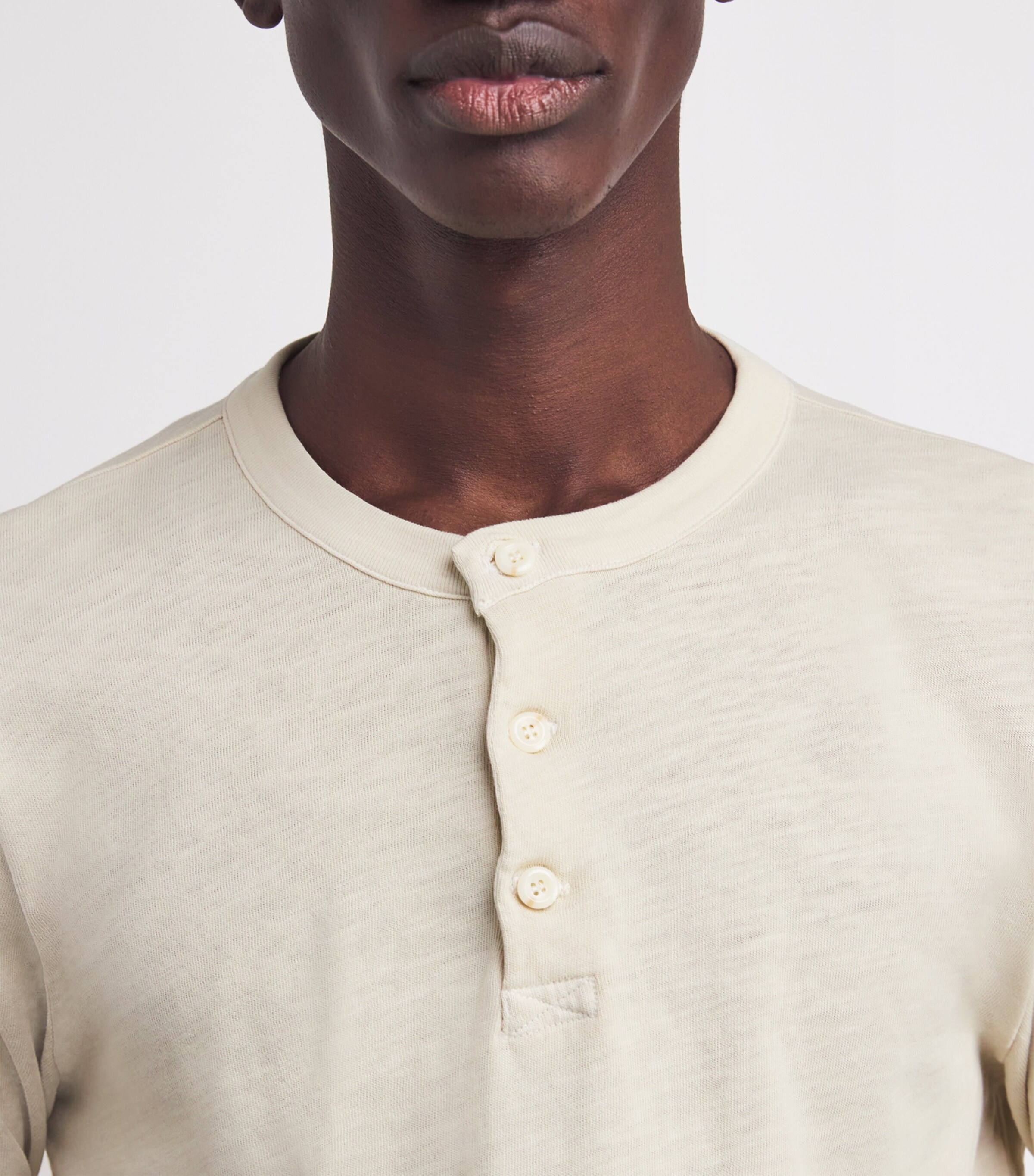 Cotton Henley T-Shirt ECR Image 6
